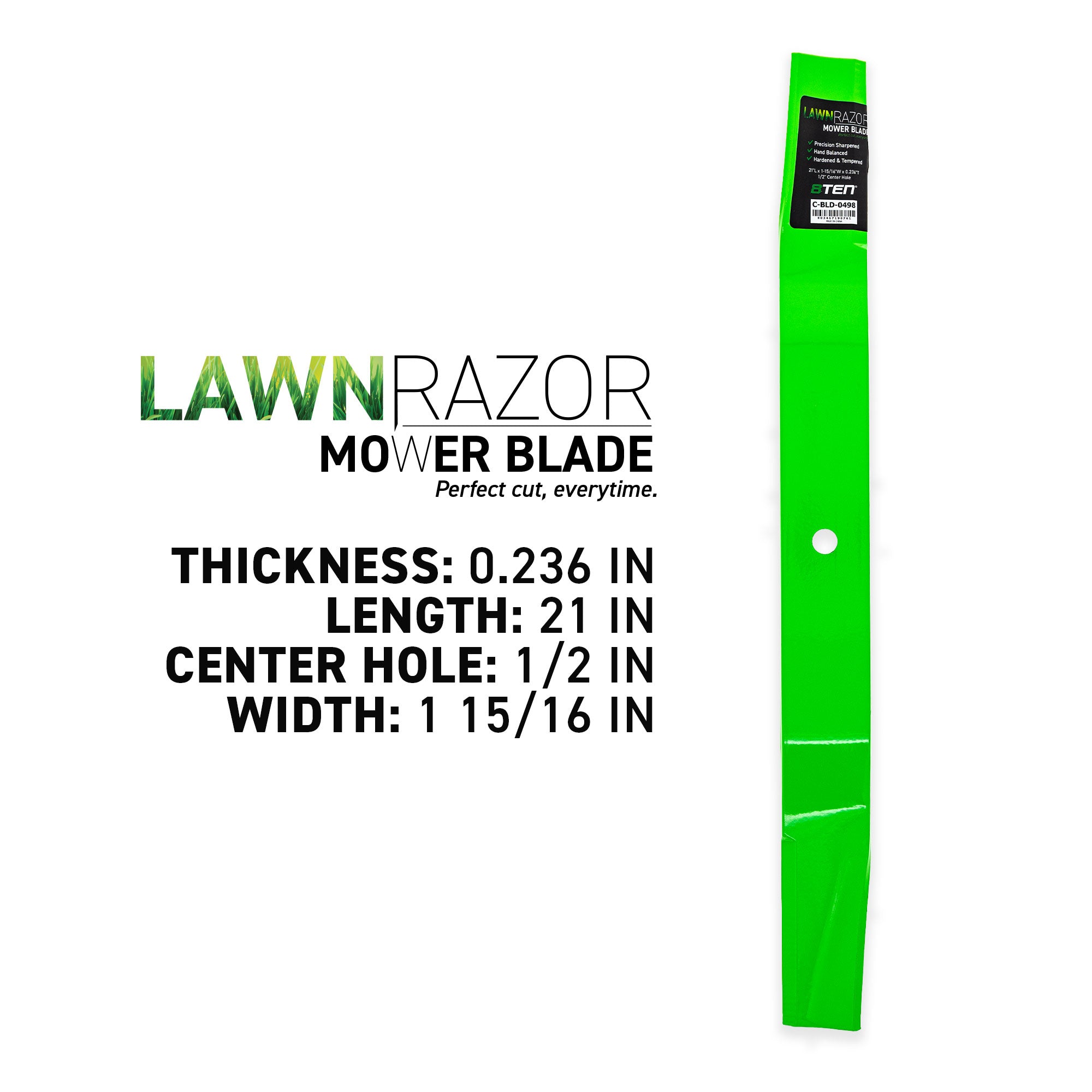 8TEN 810-CBL2610D LawnRAZOR High Lift Blade 3-Pack for zOTHER Oregon