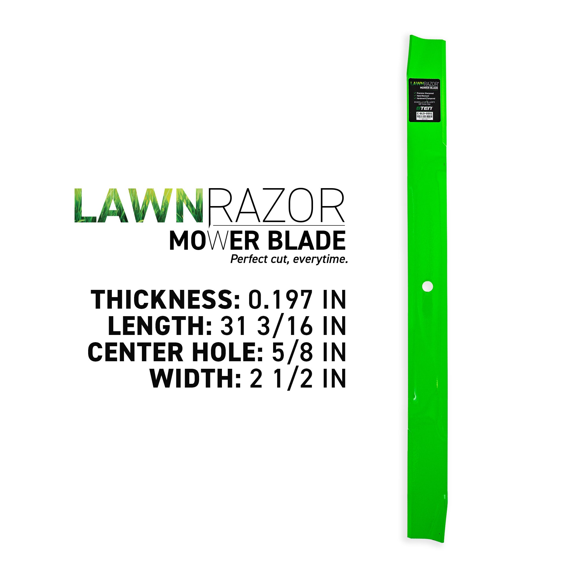 8TEN 810-CBL2723D LawnRAZOR High Lift Blade for zOTHER Toro Exmark
