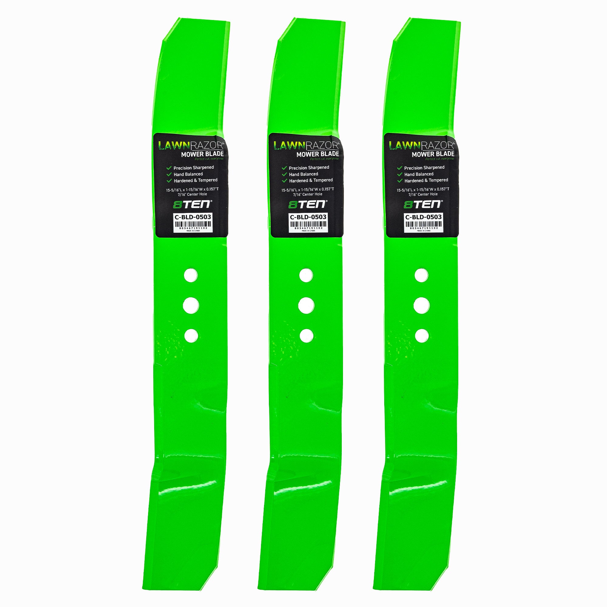 LawnRAZOR Mulching Blade 3-Pack for zOTHER Rider R322T R320 R318 8TEN 810-CBL2725D