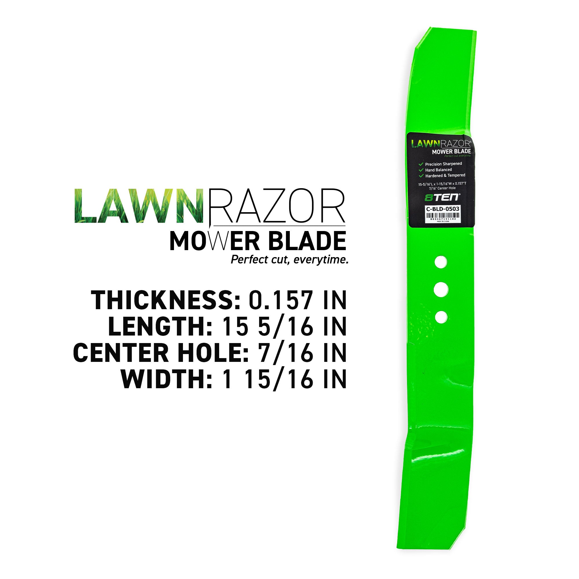 8TEN 810-CBL2725D LawnRAZOR Mulching Blade 3-Pack for zOTHER Rider