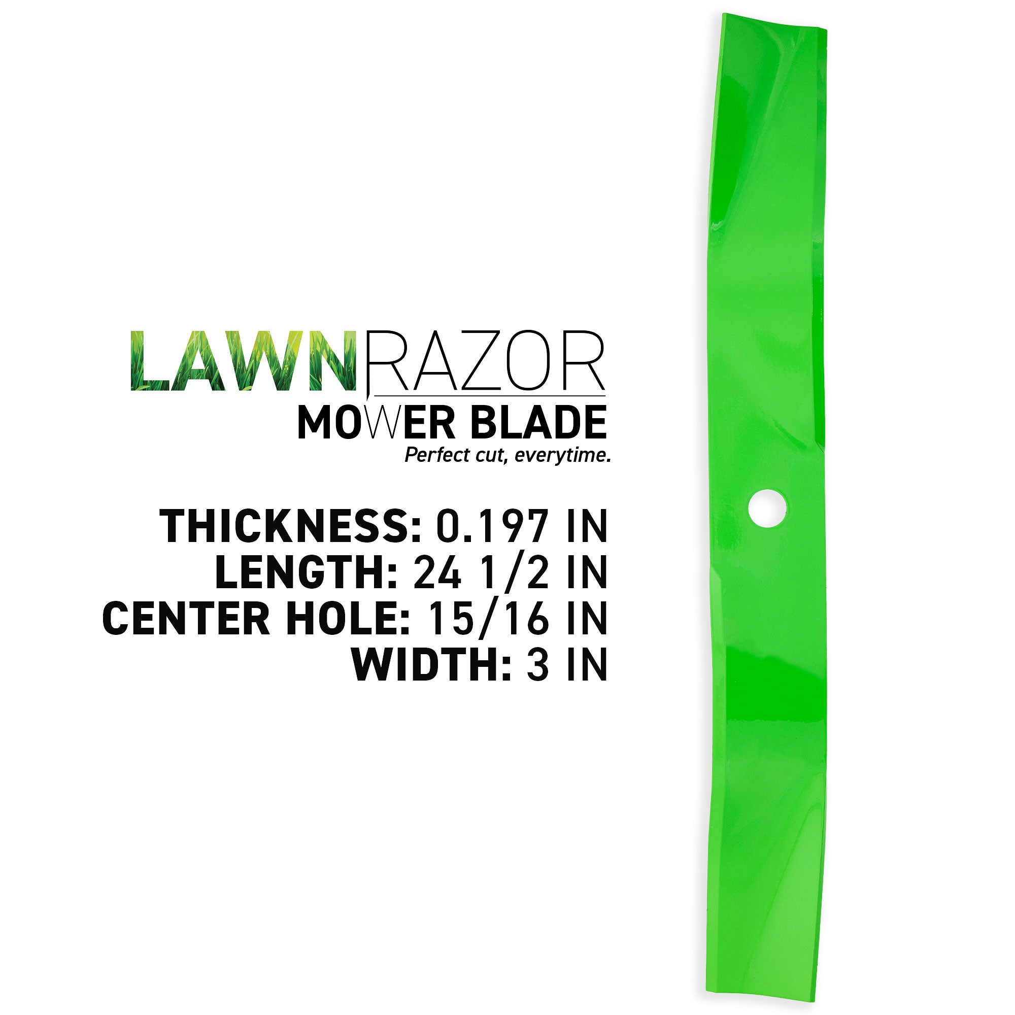 8TEN 810-CBL2753D LawnRAZOR High Lift Blade 3-Pack for Radius Lazer