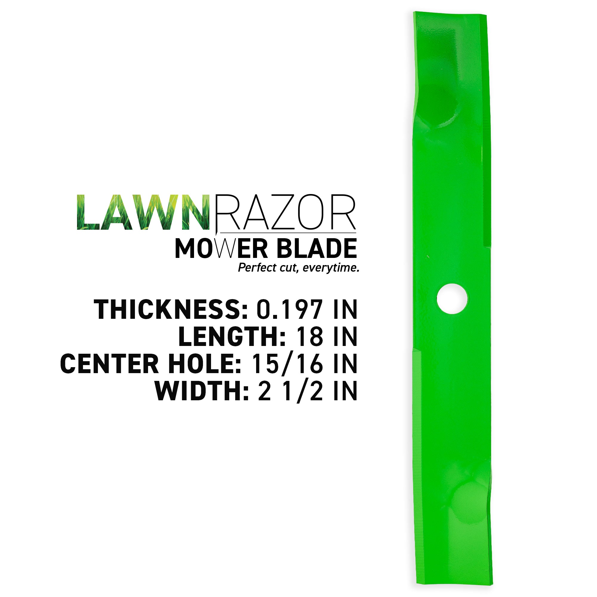 8TEN 810-CBL2778D LawnRAZOR High Lift Blade 3-Pack for Vertex