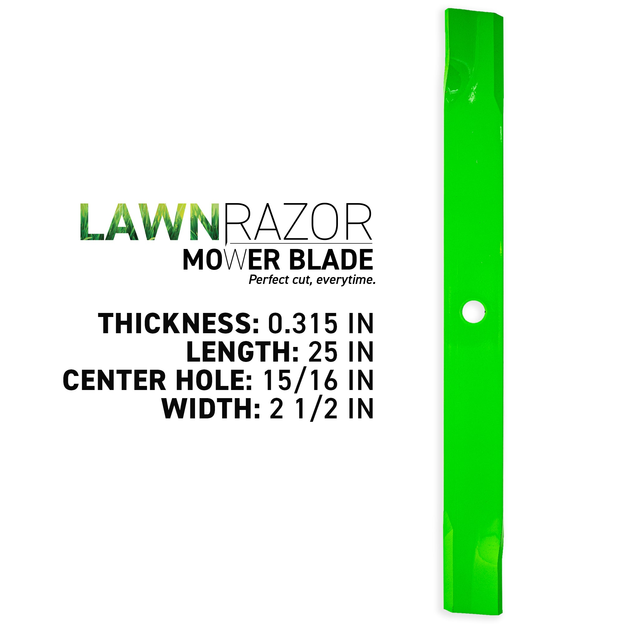 8TEN 810-CBL2770D LawnRAZOR Medium Lift Blade 3-Pack for Tiger Deere