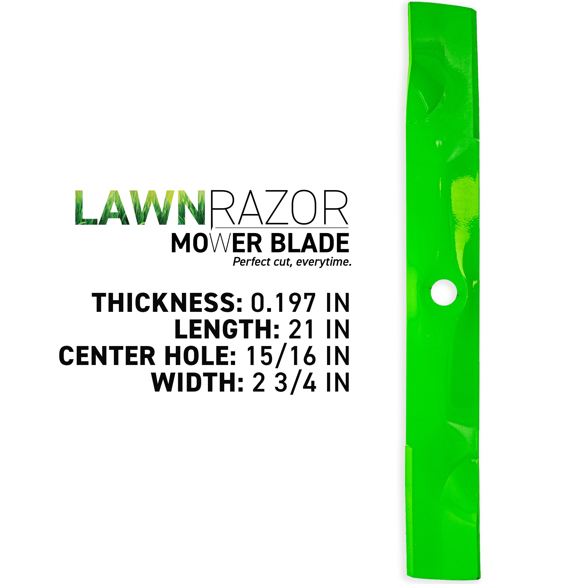 8TEN 810-CBL2788D LawnRAZOR Low Lift Blade 3-Pack for Deere