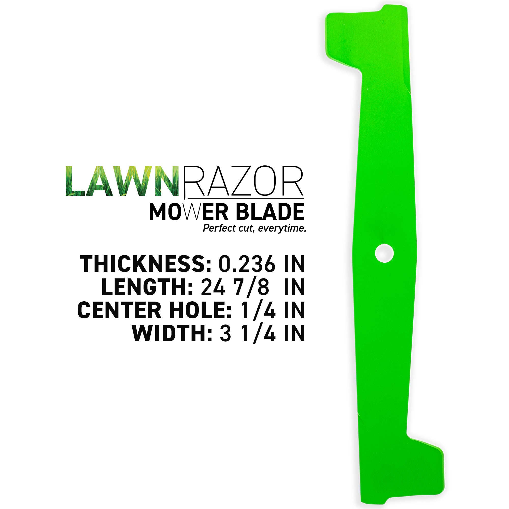 8TEN 810-CBL2869D LawnRAZOR Low Lift Blade 3-Pack for Deere