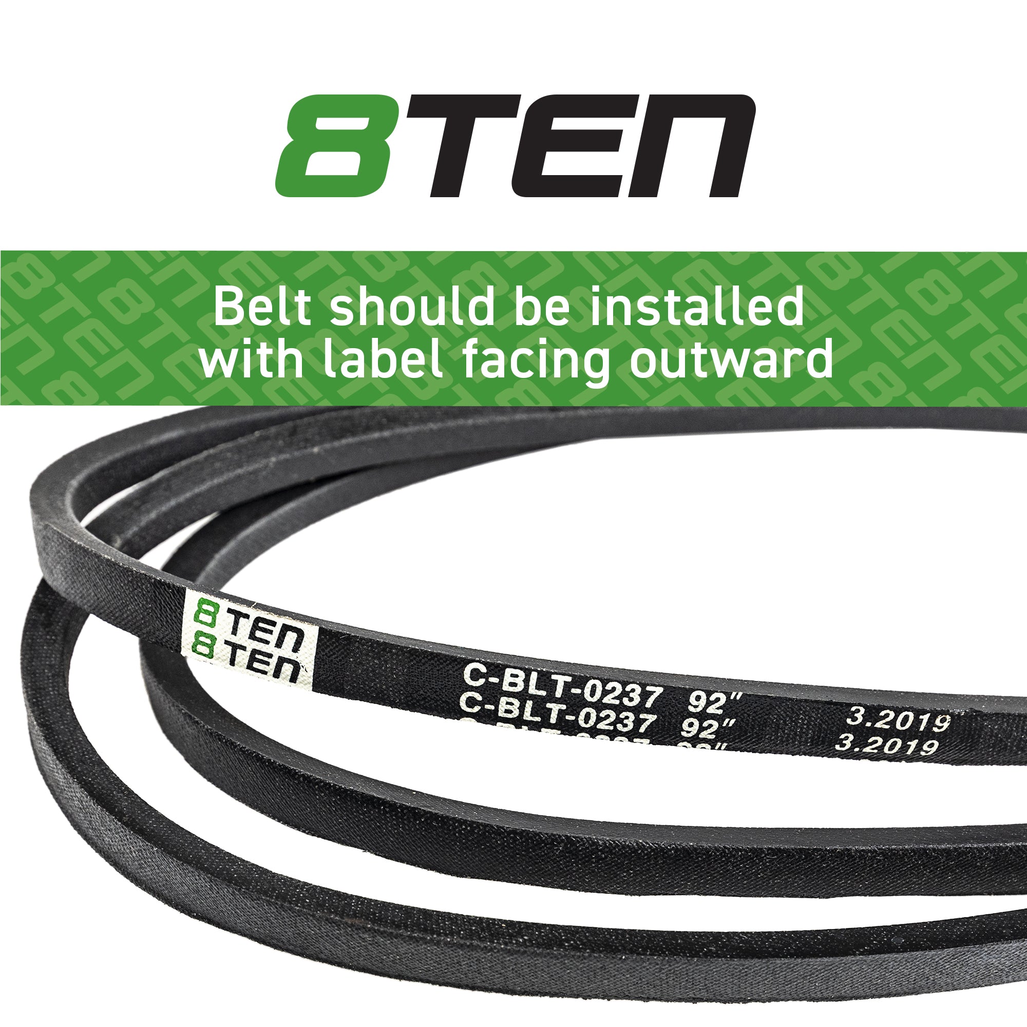 8TEN PTO Clutch Belt 108597X 106863X 532108597