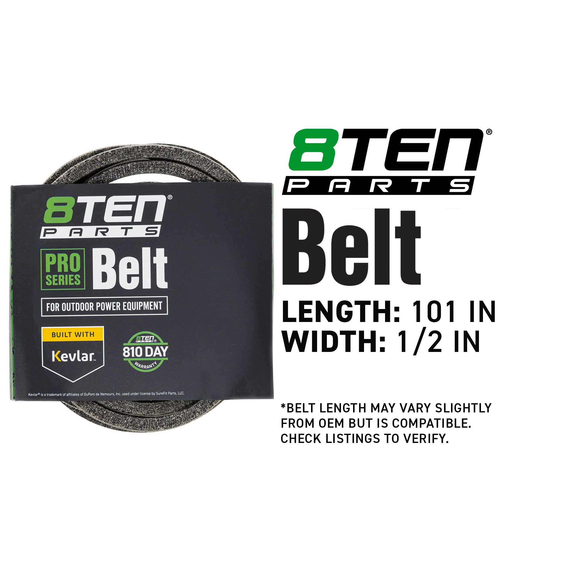 8TEN 810-CBL2823T Belt with Kevlar® for YTH2242 YTH20K46 SO20H42YT