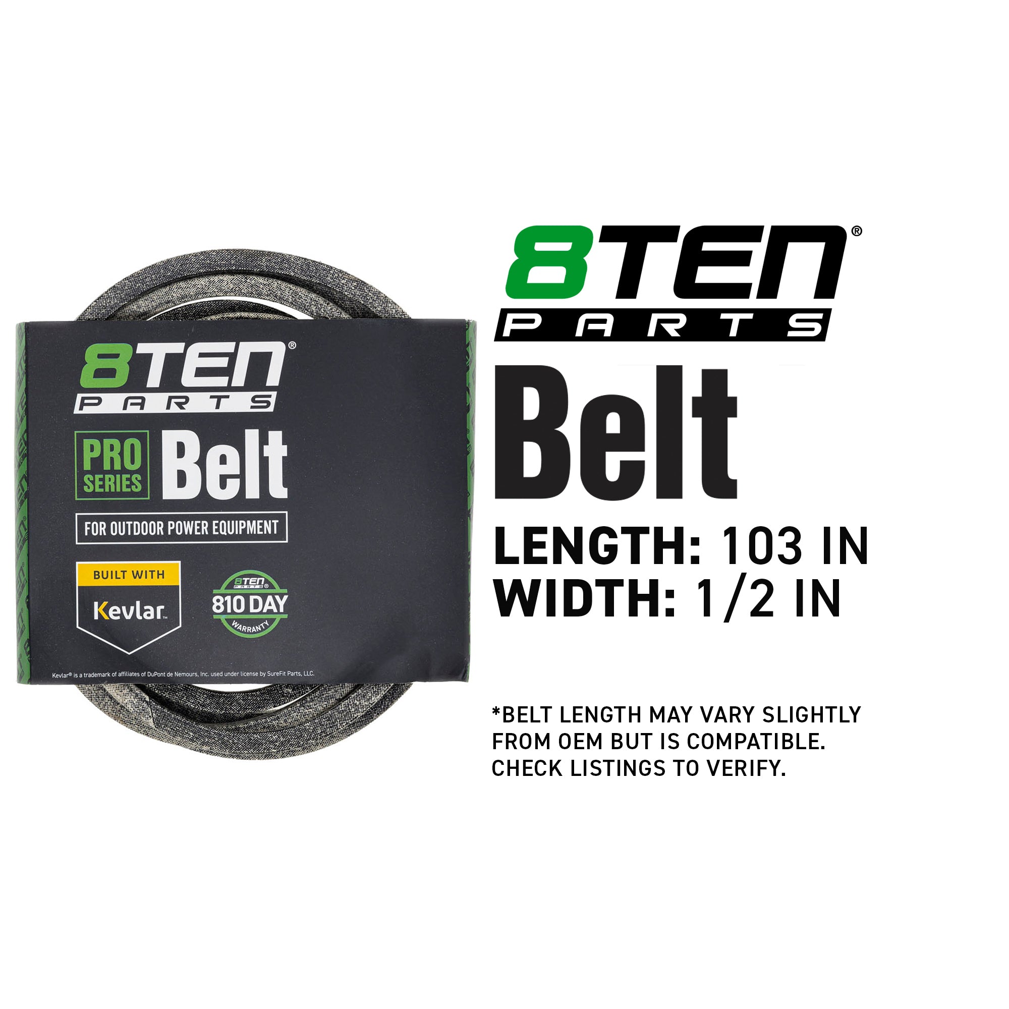 8TEN 810-CBL2827T Belt with Kevlar® for Thouroghbred TB547/46 TB46