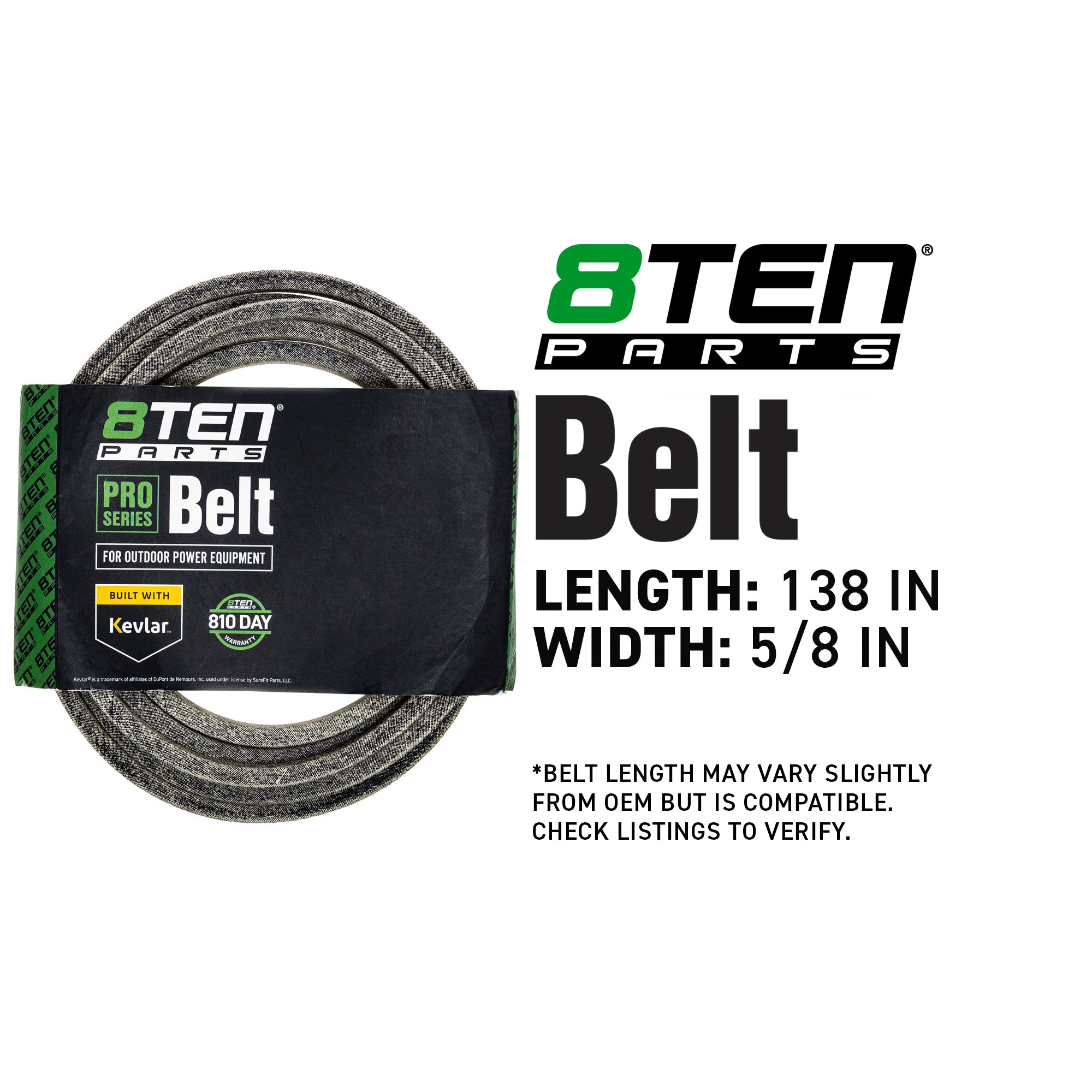 8TEN 810-CBL2820T Belt with Kevlar® for YTH2548 YTH24V48 YTH24K48D