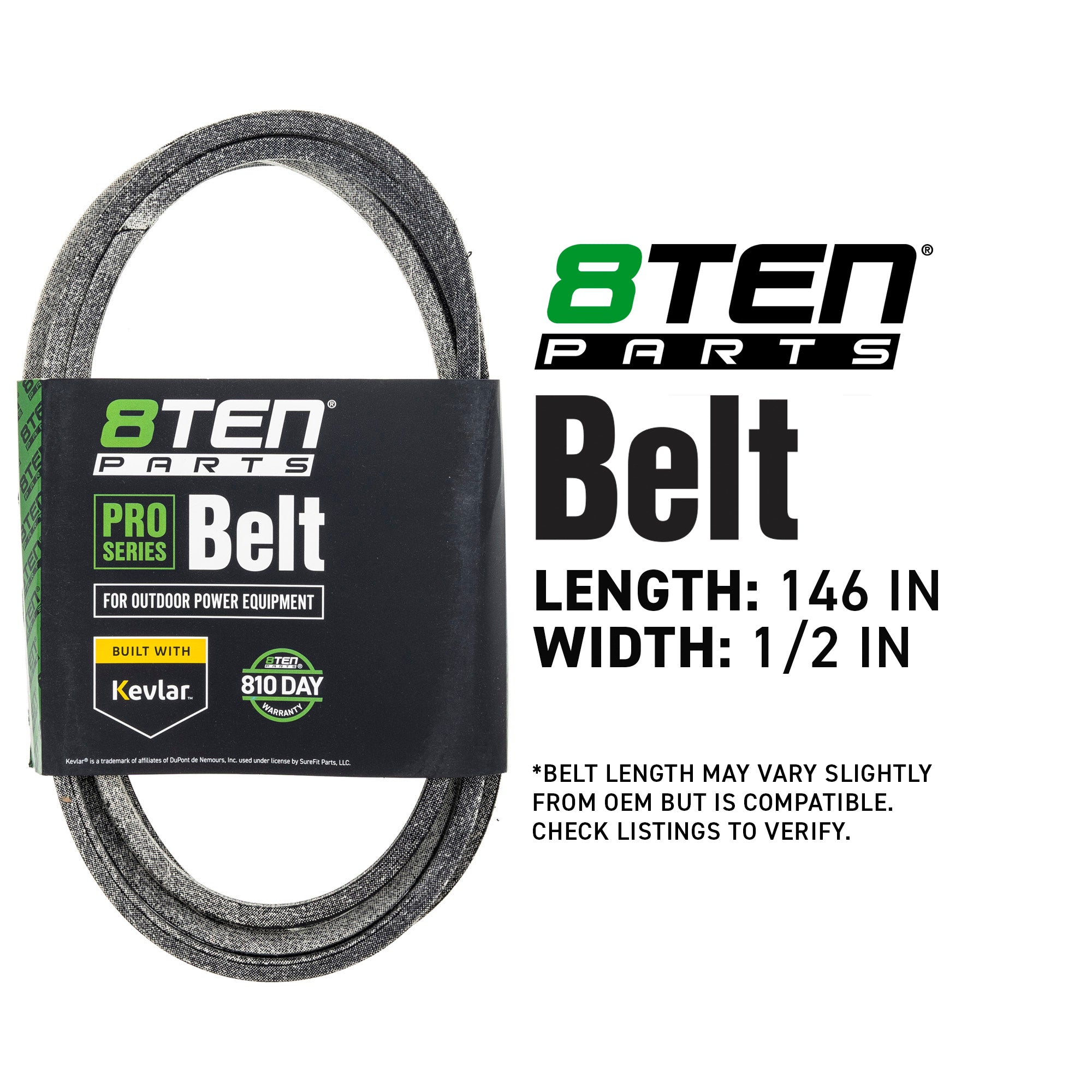 8TEN 810-CBL2821T Belt with Kevlar® for ZTX ZT Zoom Titan