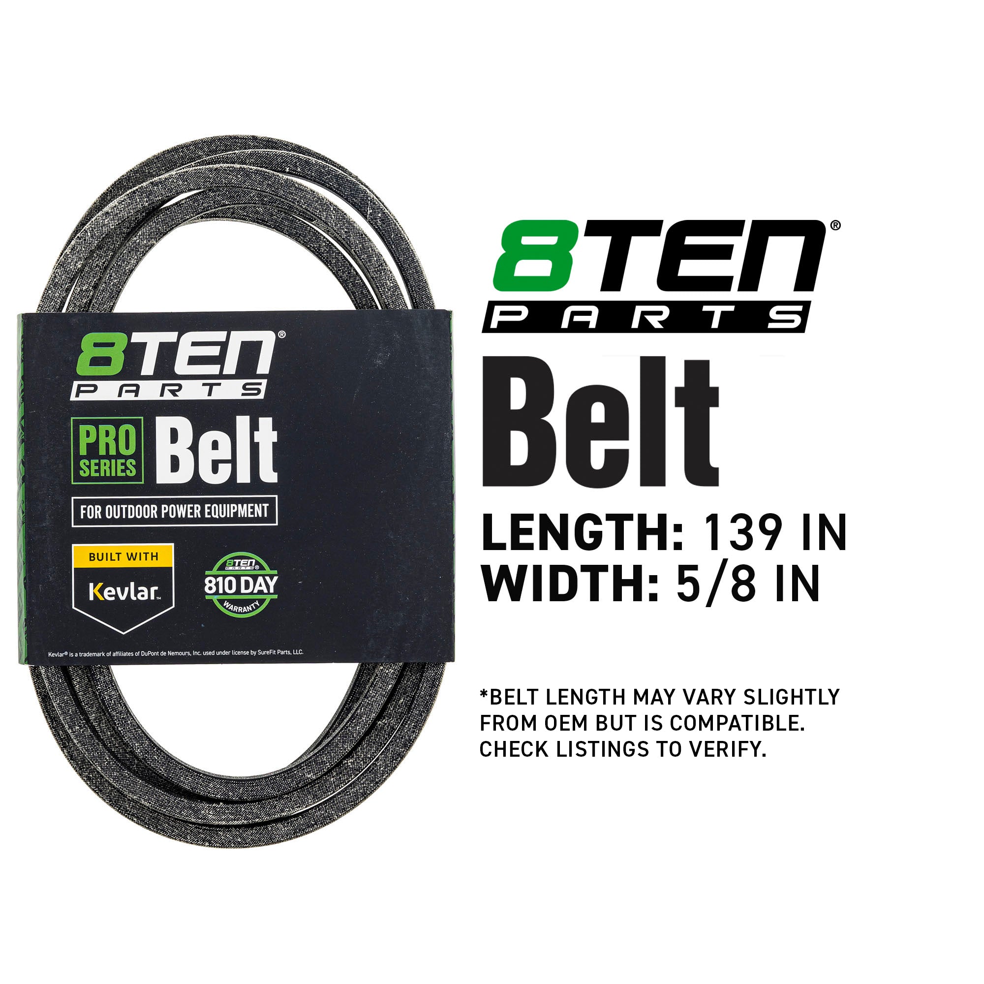8TEN 810-CBL2839T Belt with Kevlar® for TT440 TB2454 T8400 T3200