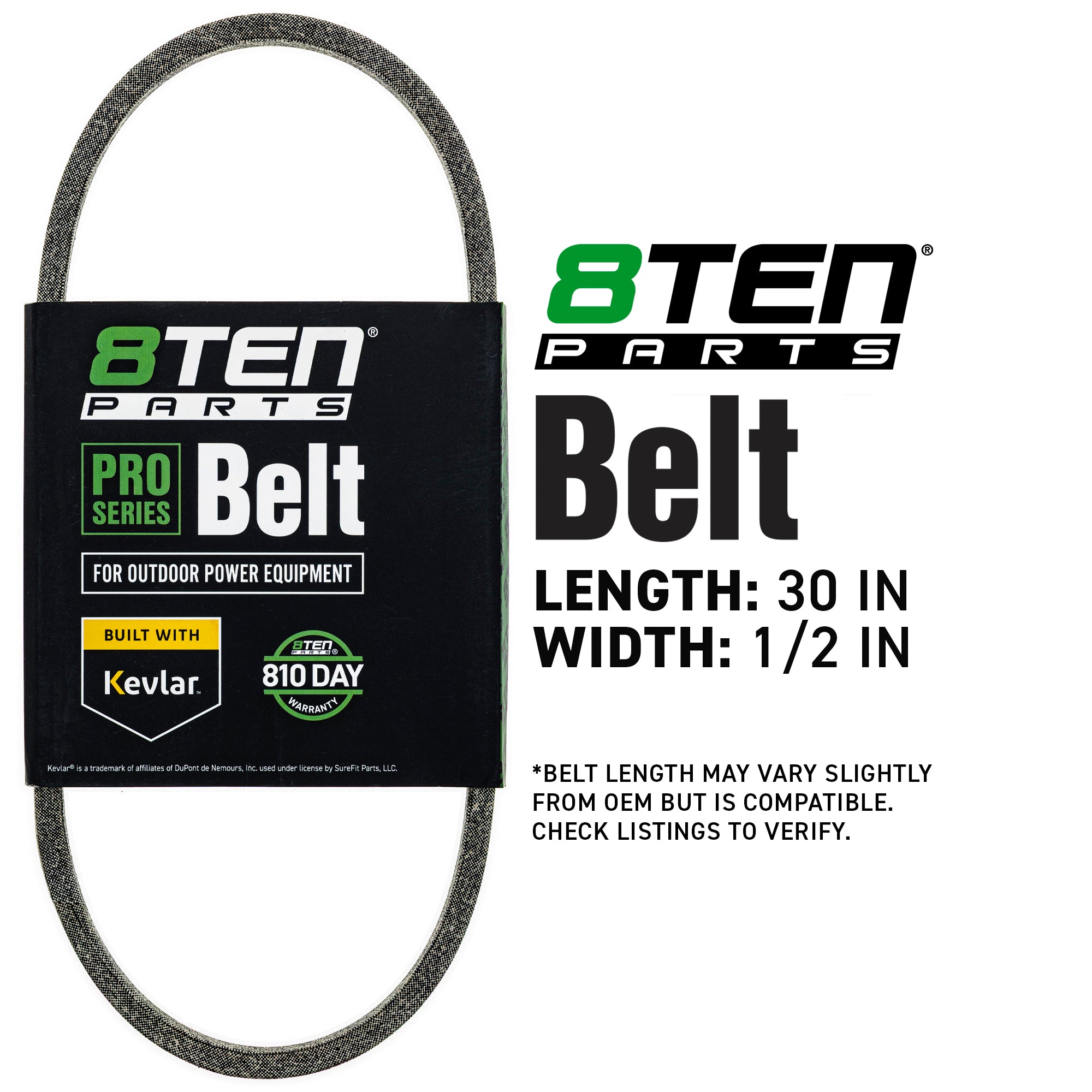 8TEN 810-CBL2831T Belt with Kevlar® for TurfMaster TimeMaster Horse