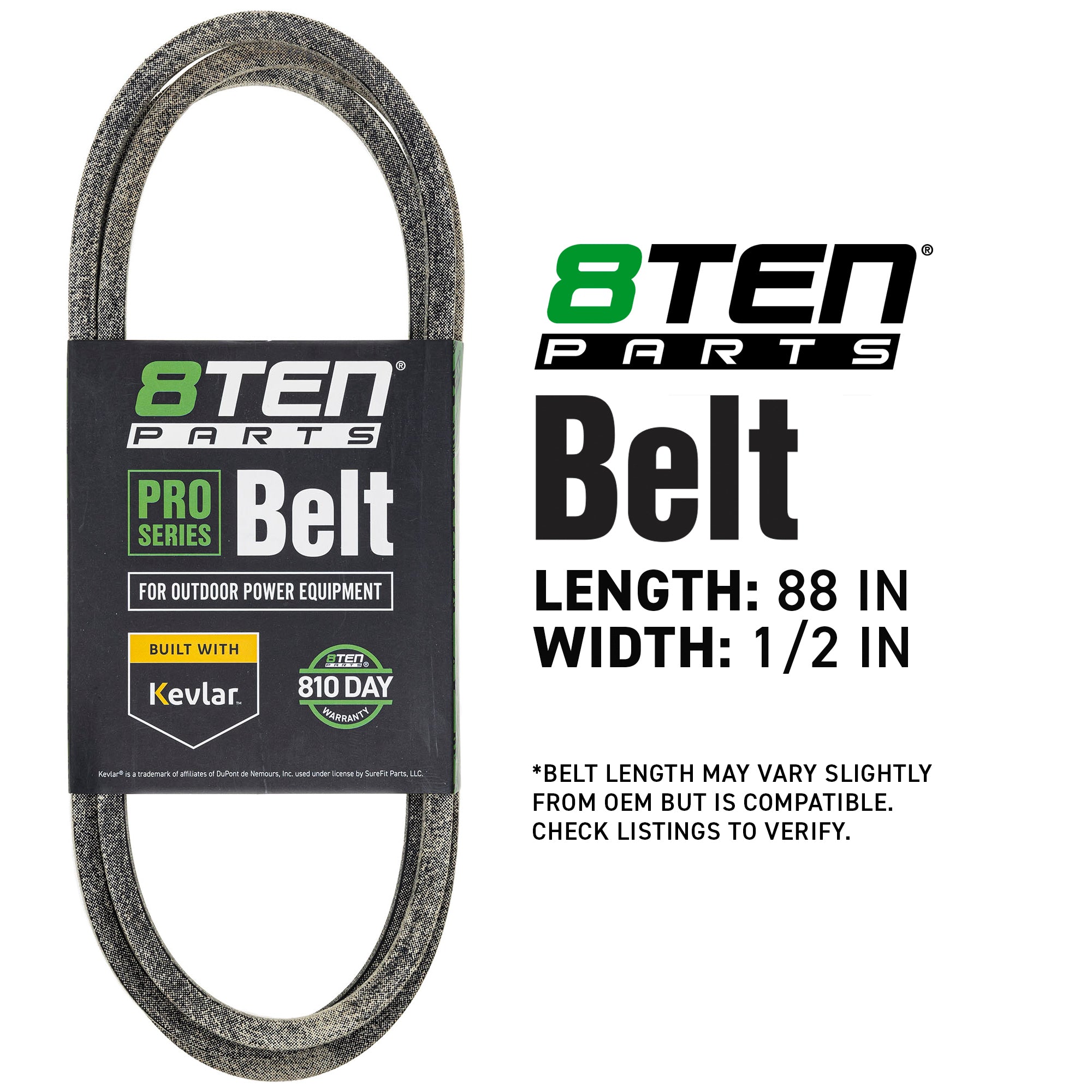 8TEN 810-CBL2845T Belt with Kevlar® for X1236A WZ12B36B WZ125H36A