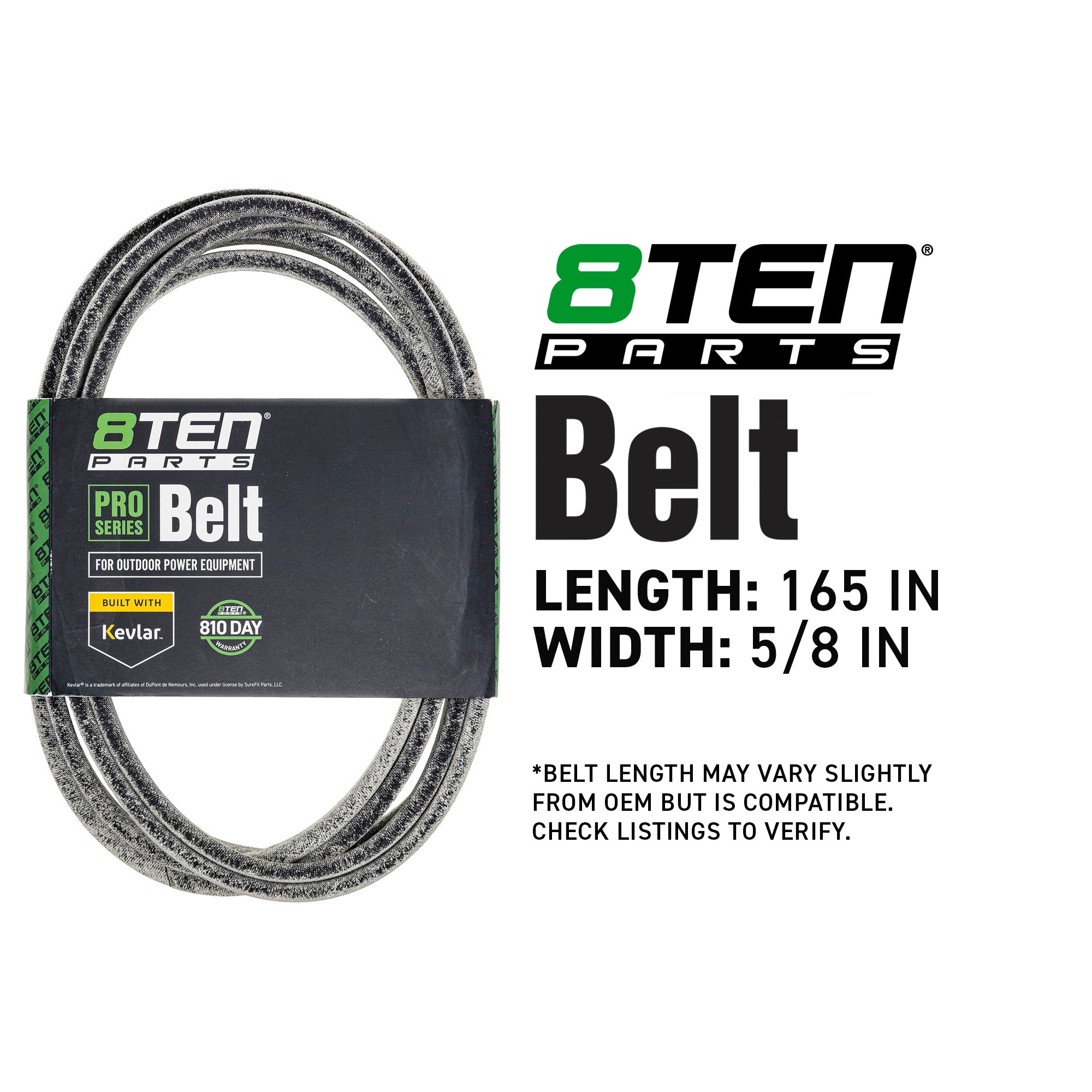 8TEN 810-CBL2852T Belt with Kevlar® for WHF6123 WHF5223 Turf ST227