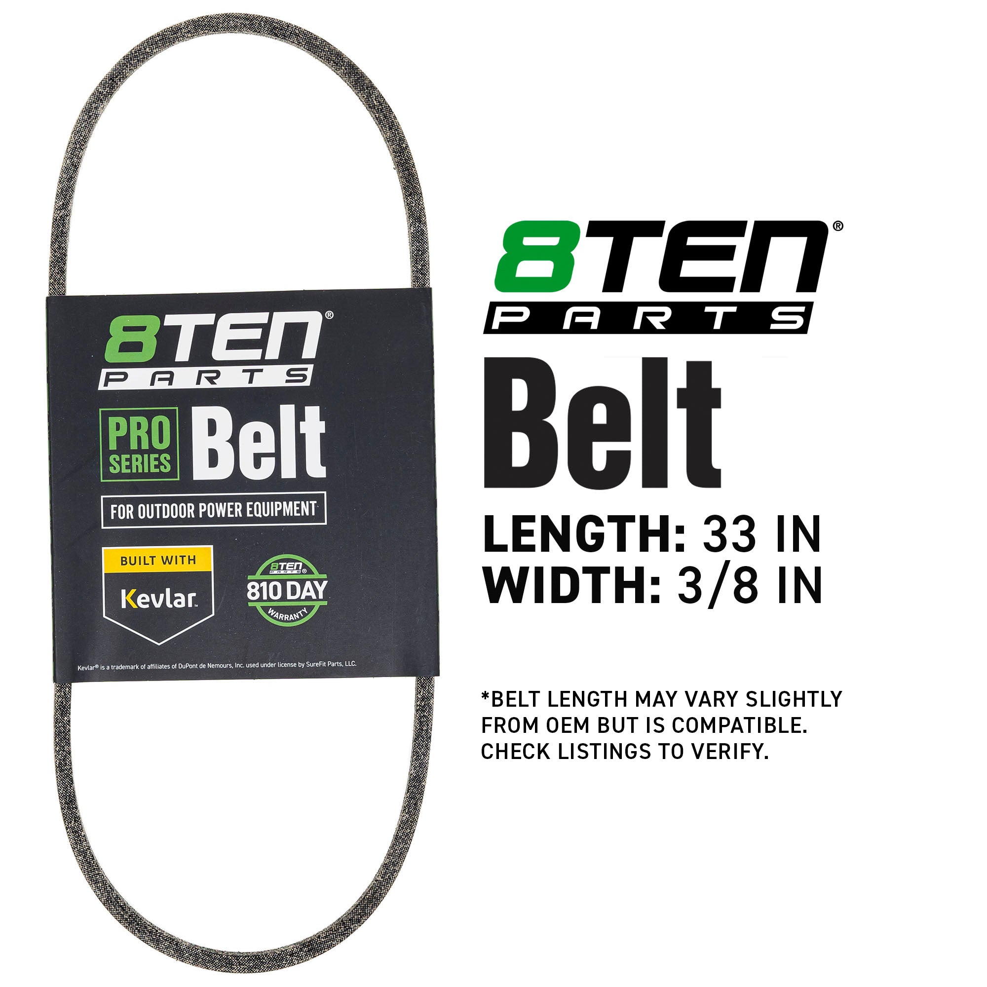 8TEN 810-CBL2850T Belt with Kevlar® for Super Side Recycler Rear
