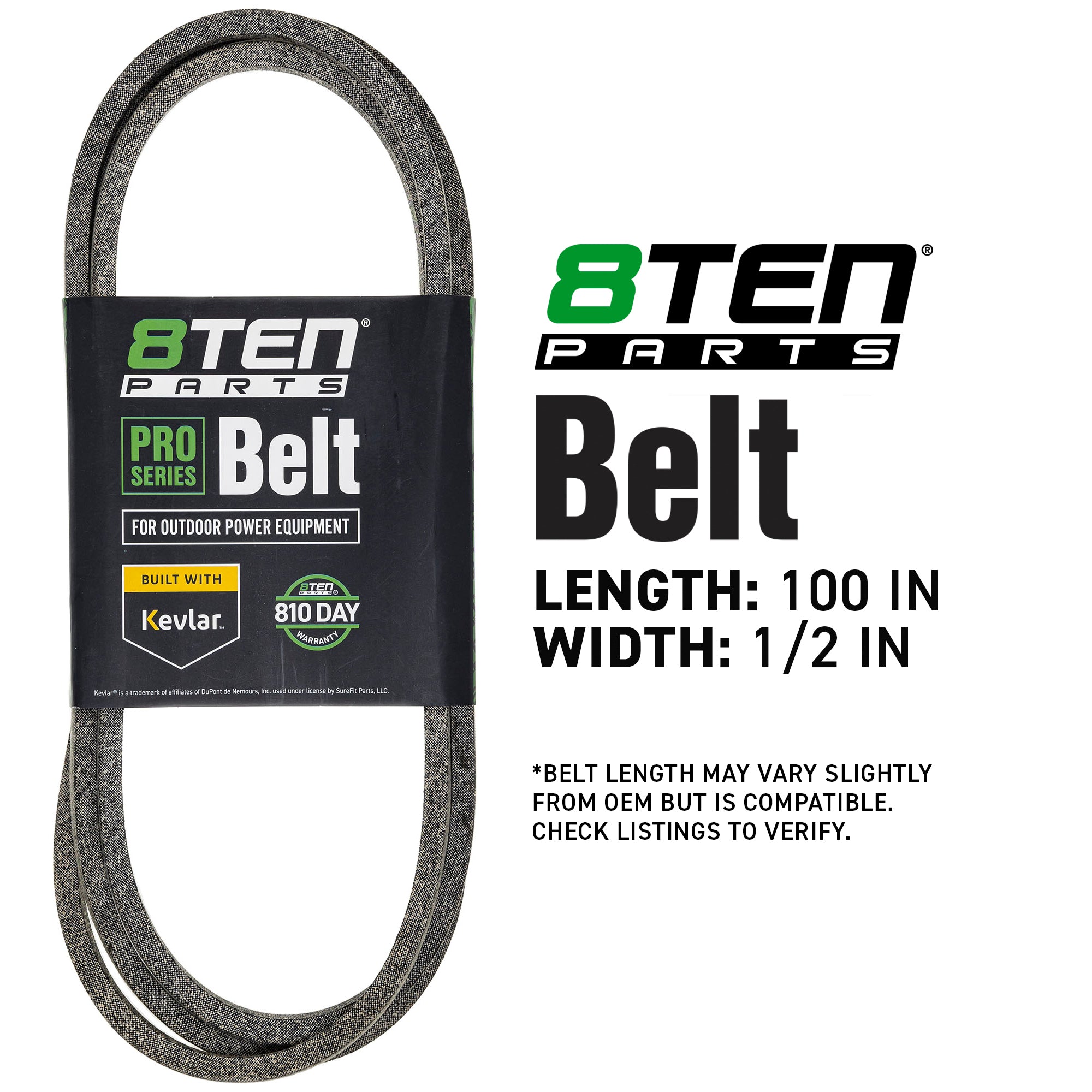 8TEN 810-CBL2862T Belt with Kevlar® for XC1182HB TB42 TB1942 Super