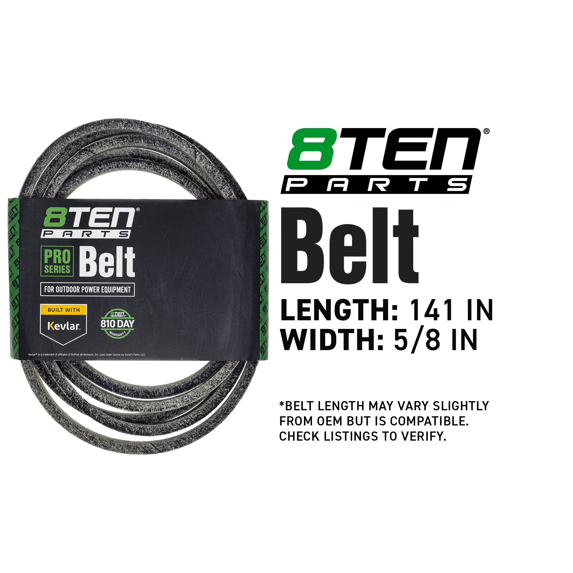 8TEN 810-CBL2863T Belt with Kevlar® for Z-Master TimeCutter Staris