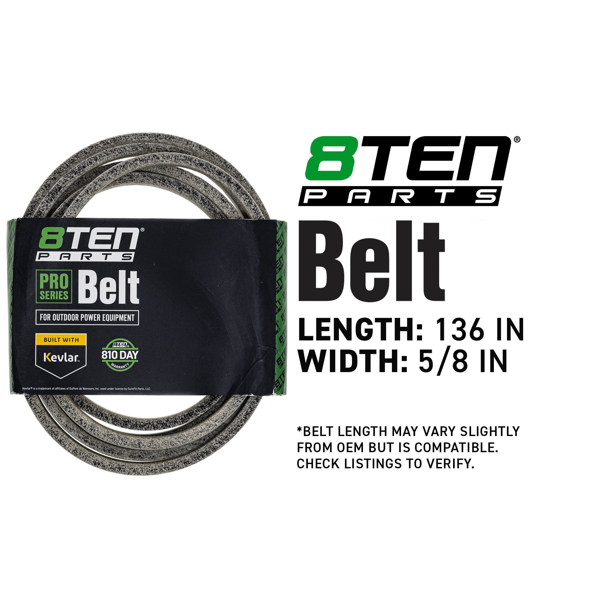 8TEN 810-CBL2868T Belt with Kevlar® for Z5426 Z48F Z4824 Z4822