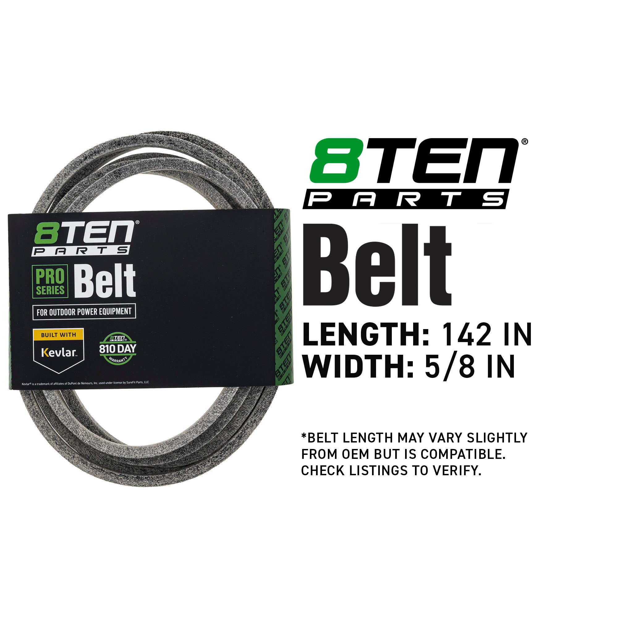 8TEN 810-CBL2875T Belt with Kevlar® for Z-Master TimeCutter