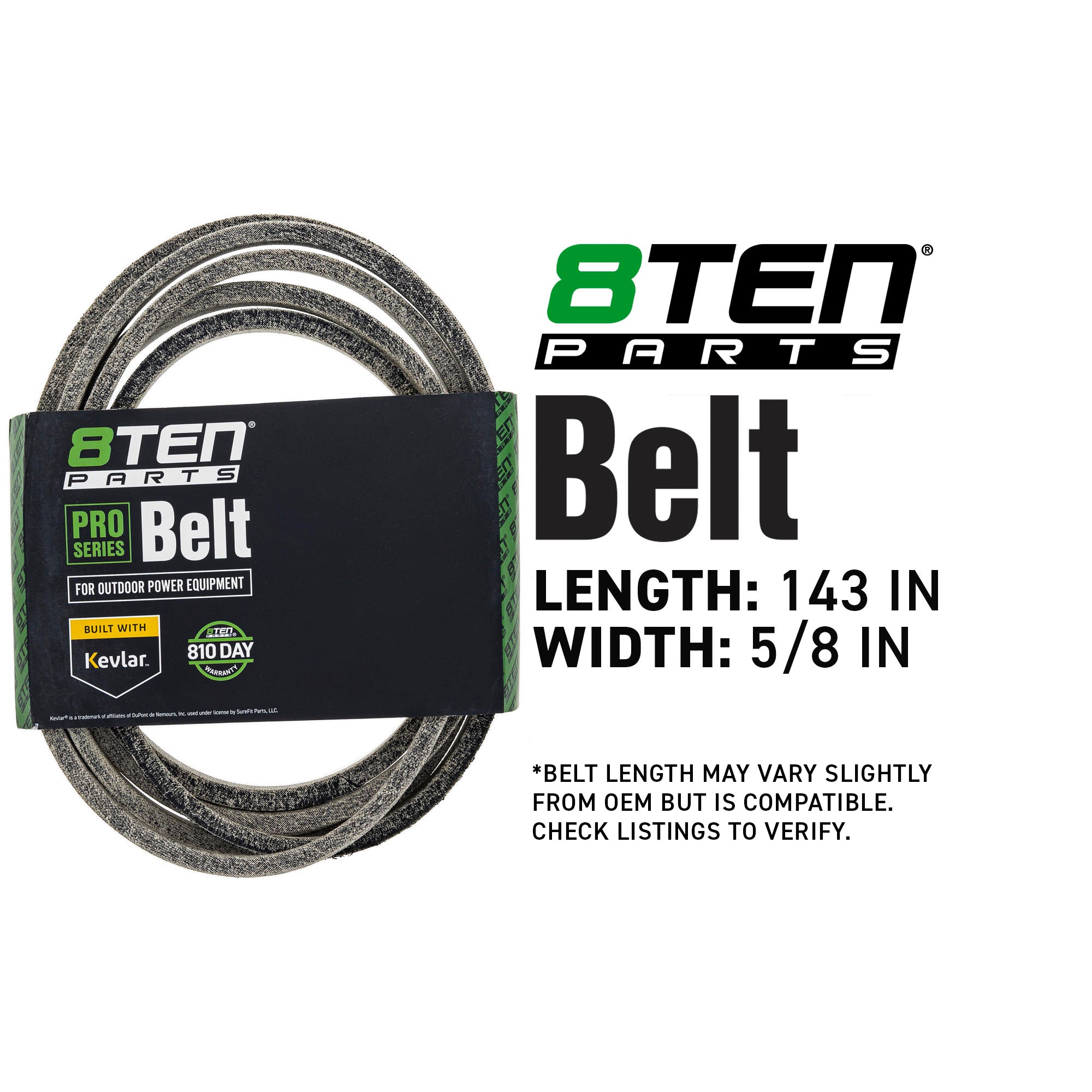 8TEN 810-CBL2882T Belt with Kevlar® for ZTL8000 ZT-54 Z4818BIA Turf