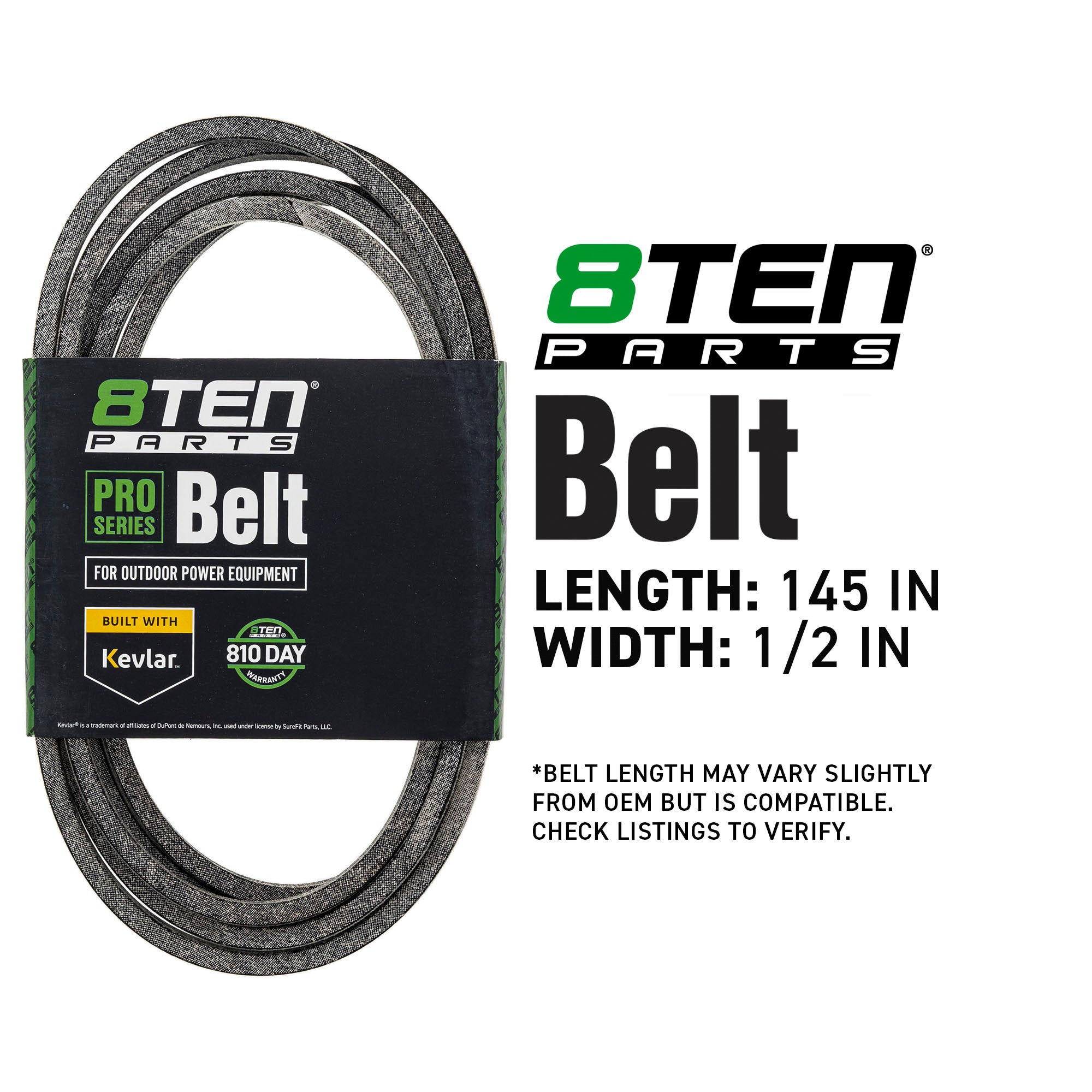 8TEN 810-CBL2885T Belt with Kevlar® for TimeCutter S2546 S2046 Quest