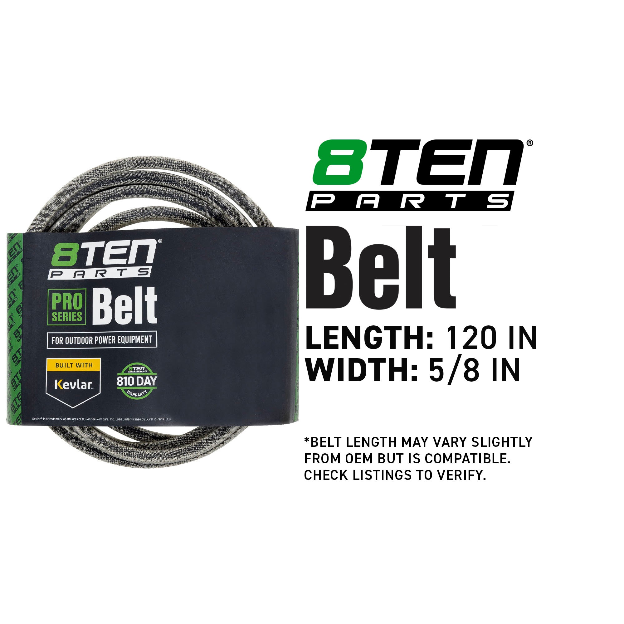 8TEN 810-CBL2899T Belt with Kevlar® for ZTL8000 ZT-54 S2554 RZT-54