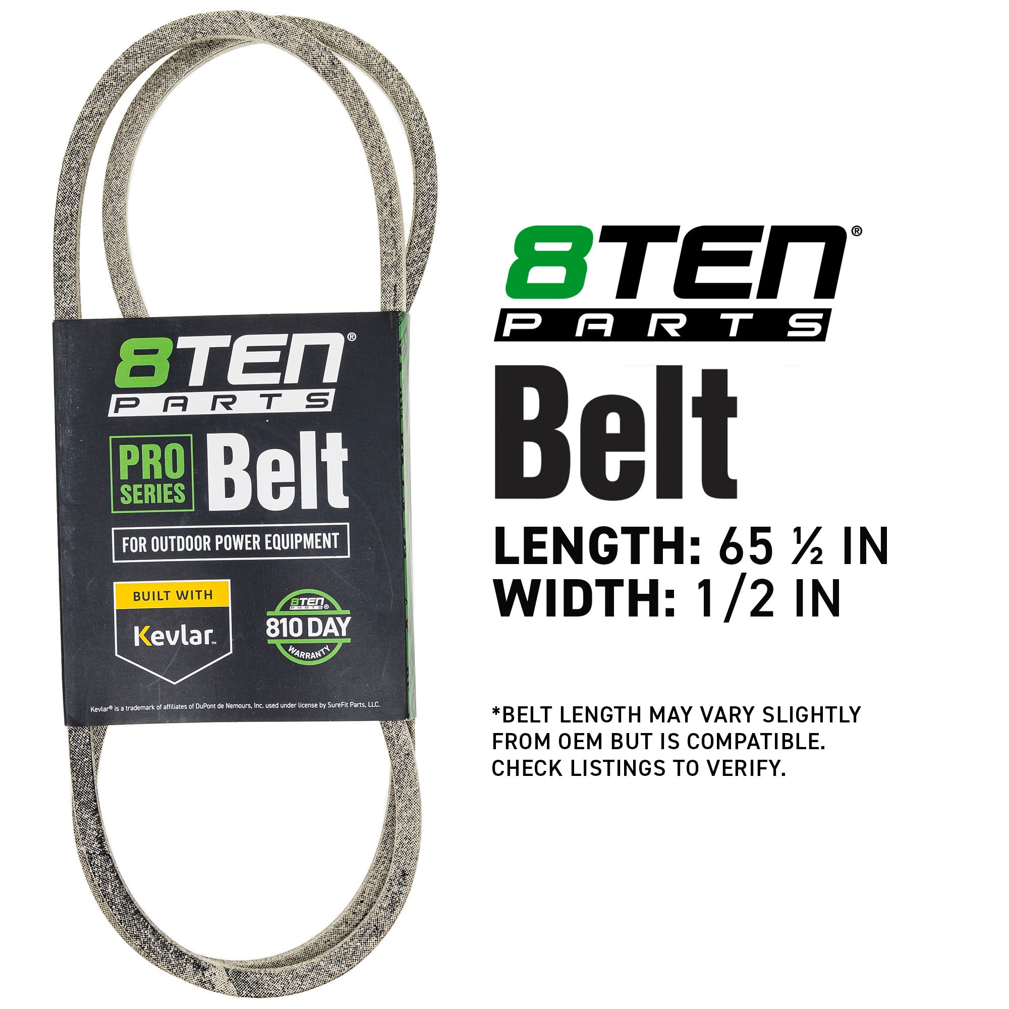 8TEN 810-CBL2802T Belt with Kevlar® for Wide-Cut Professional