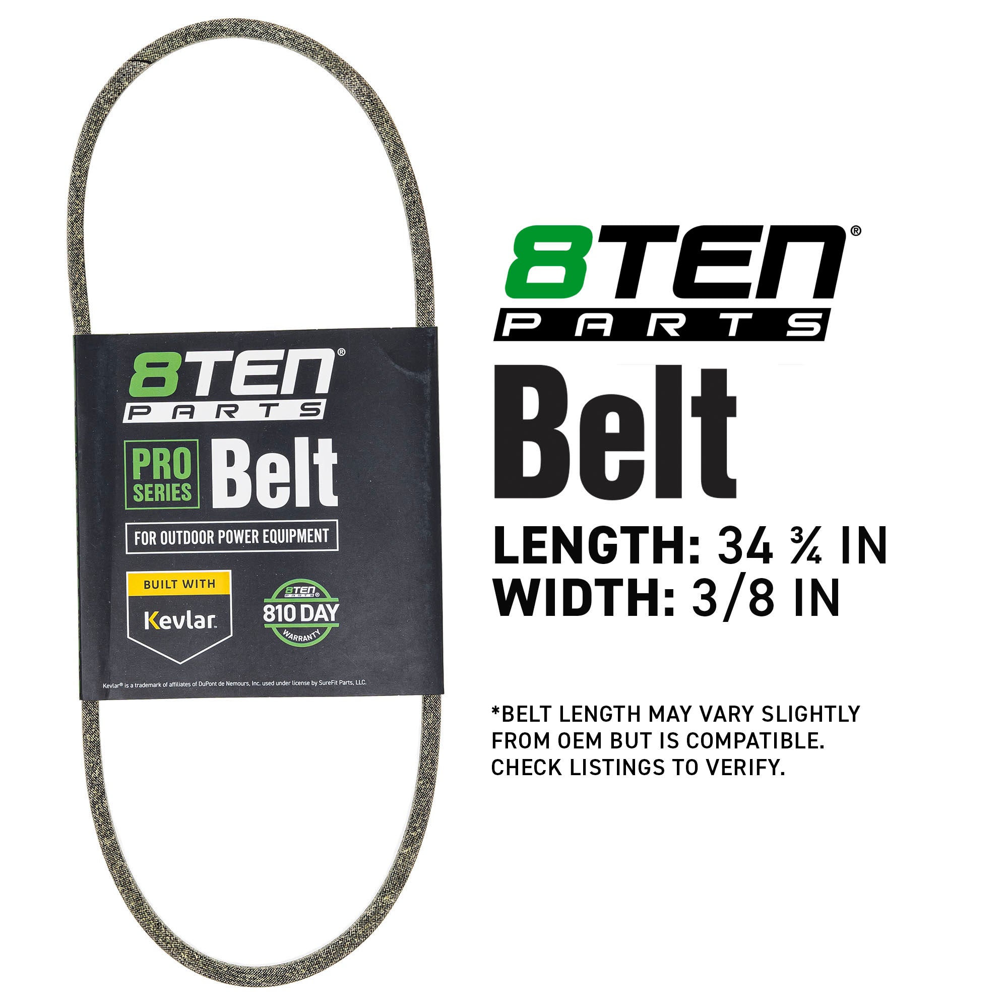 8TEN 810-CBL2806T Belt with Kevlar® for Super SP6213 SP6211 Recycler
