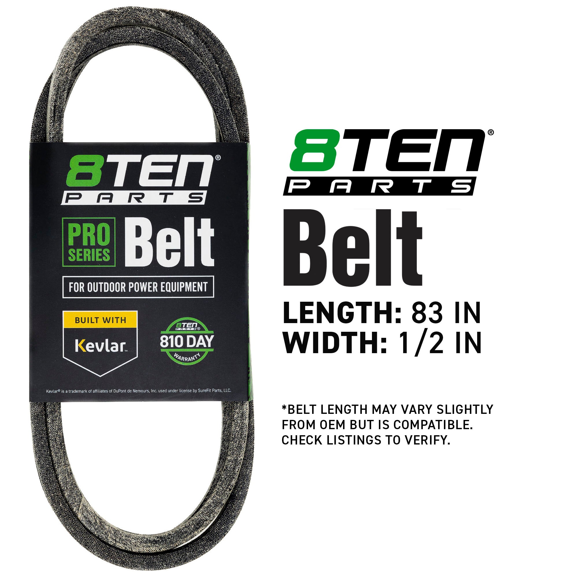 8TEN 810-CBL2801T Belt with Kevlar® for YTH20B42T YTH180 ST230 Rider