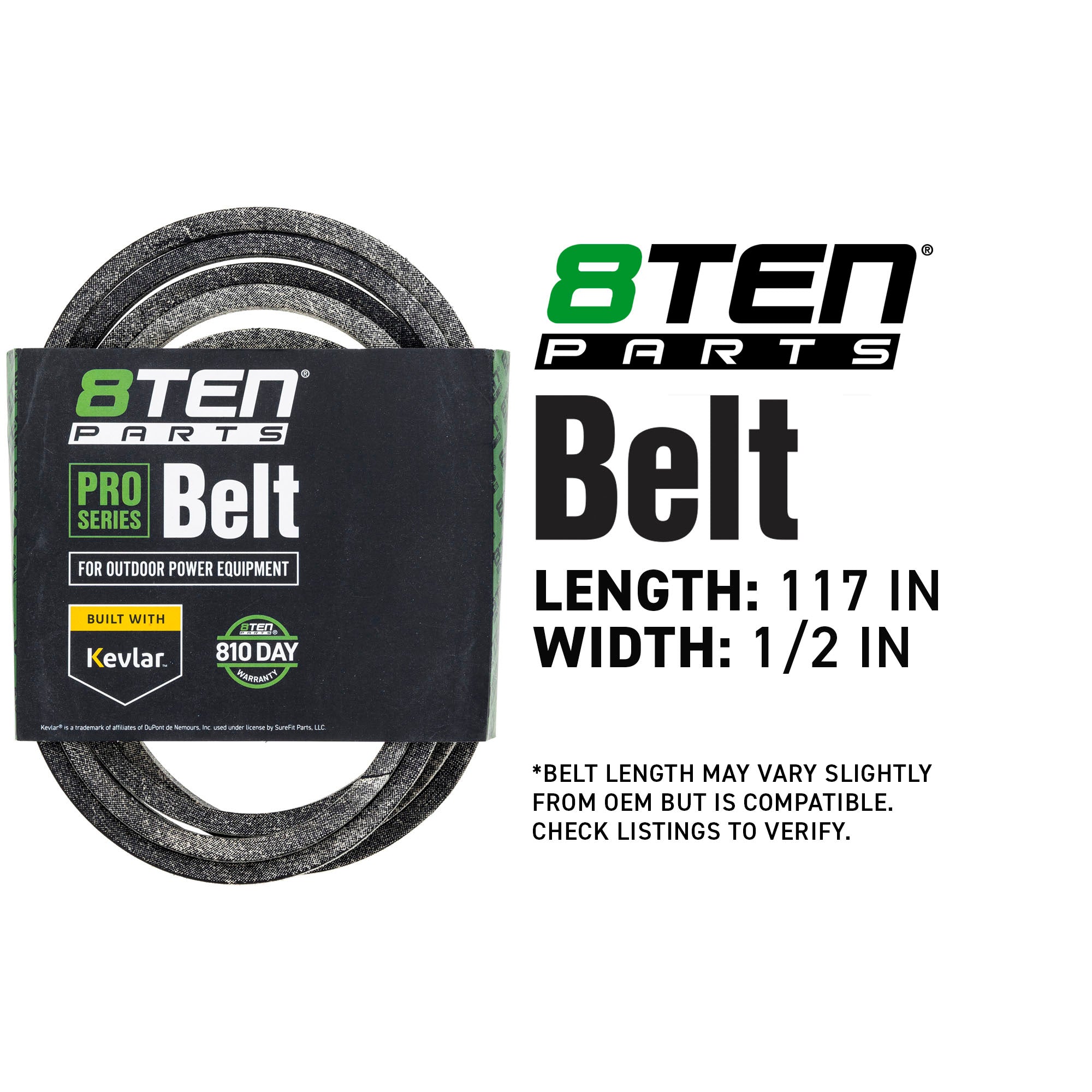 8TEN 810-CBL2812T Belt with Kevlar® for Z5200 TimeCutter RZ4221BF