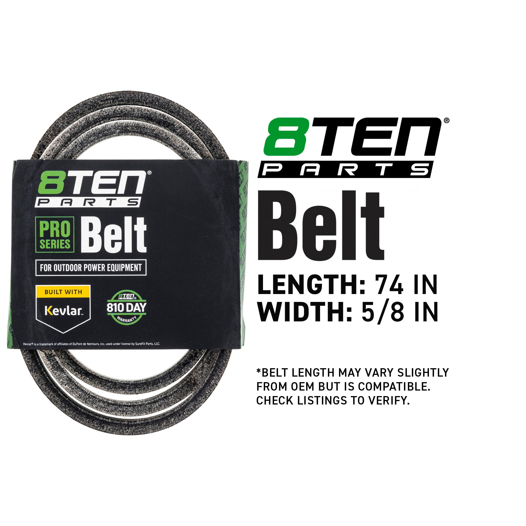 8TEN 810-CBL2816T Belt with Kevlar® for Sun Pro Outdoor LT-42