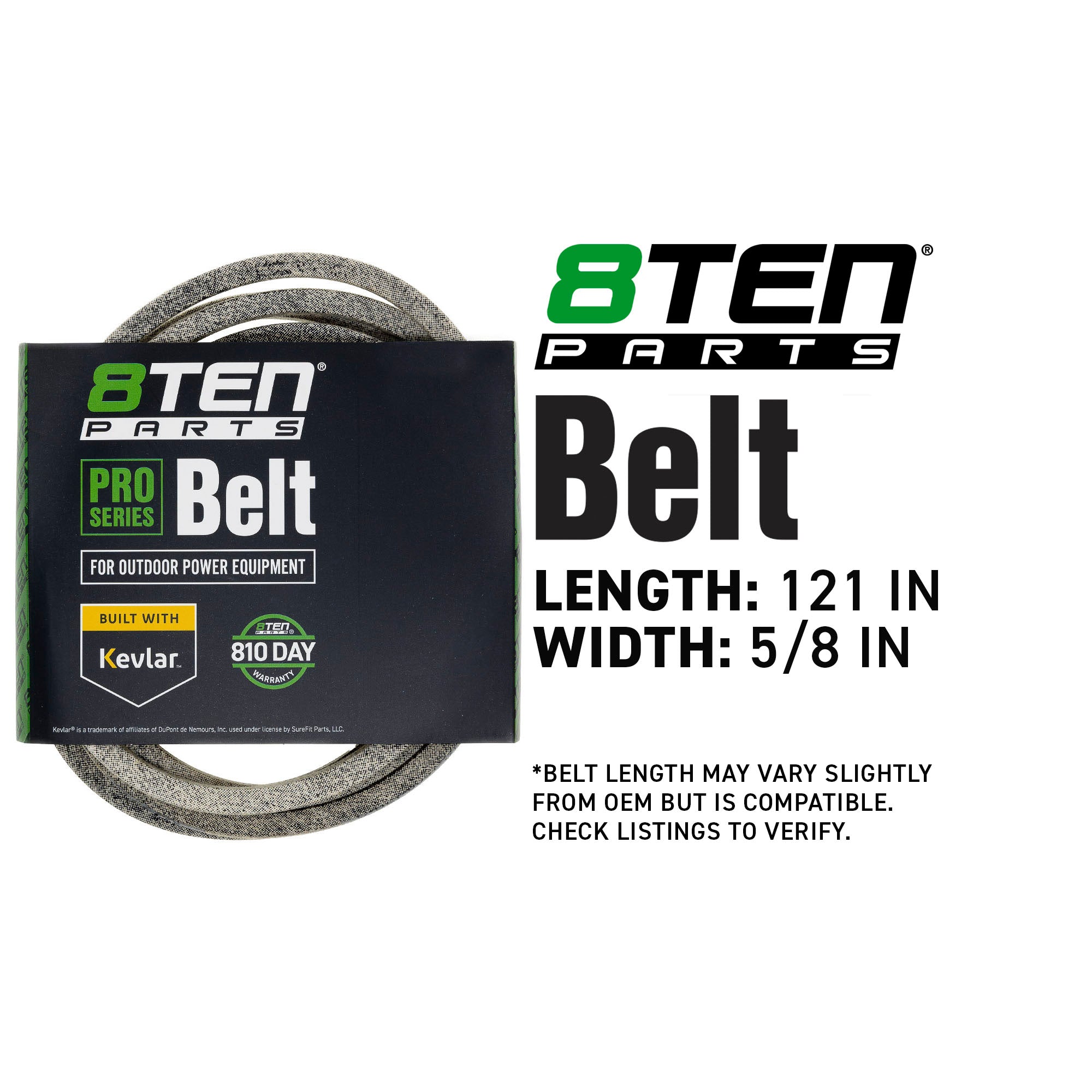 8TEN 810-CBL2817T Belt with Kevlar® for Ultimate Turf Tiger STZ-20KH