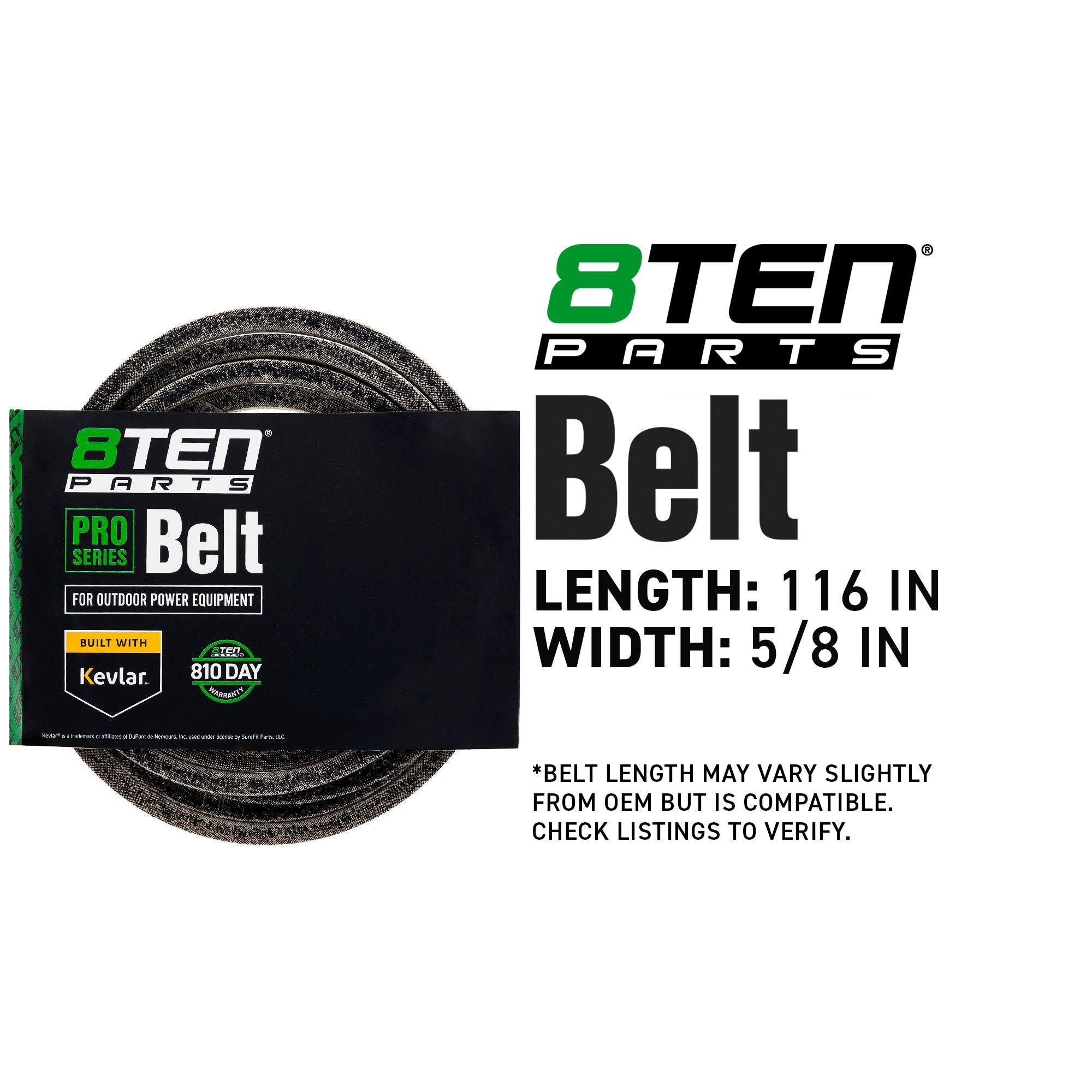 8TEN 810-CBL2818T Belt with Kevlar® for SPP90KW SPP160BV SPP140KW