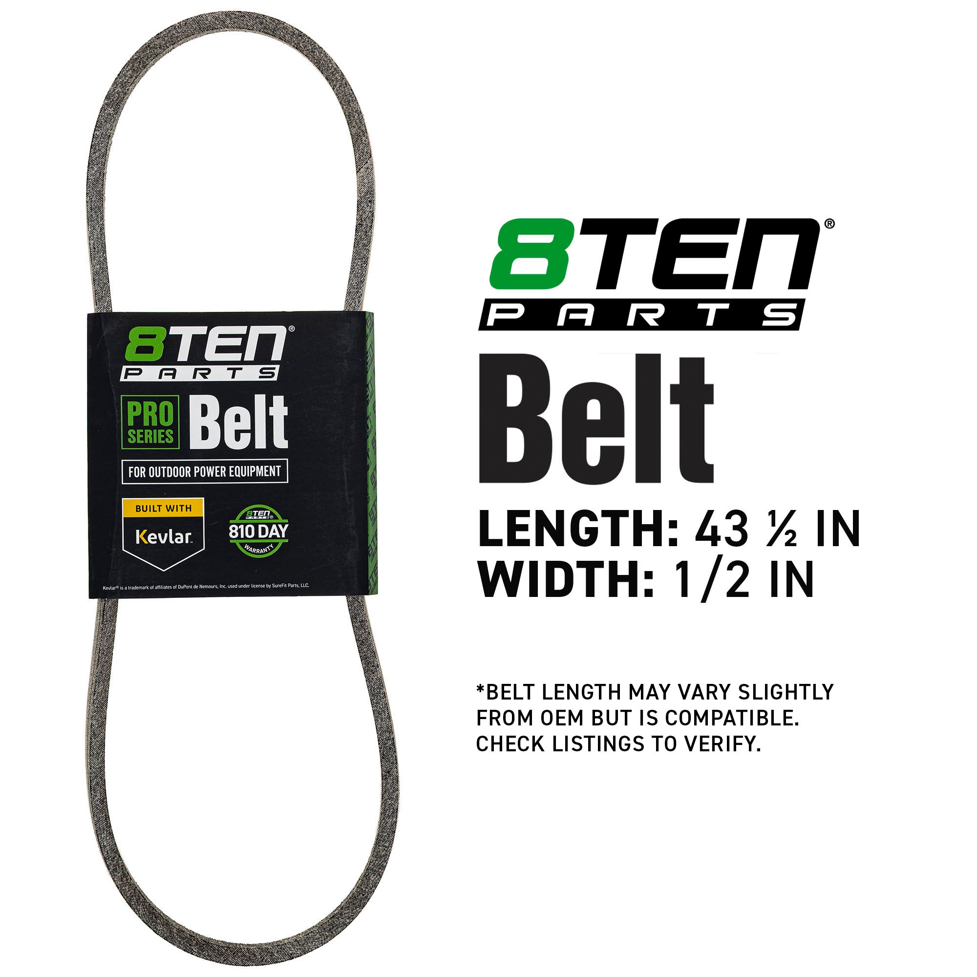 8TEN 810-CBL2924T Belt with Kevlar® for TB30T TB30R TB30B TB30