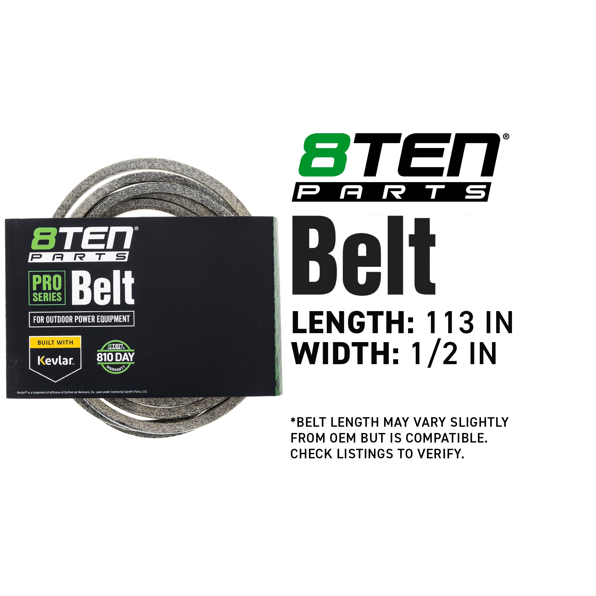 8TEN 810-CBL2926T Belt with Kevlar® for ZTX200 ZTX175 ZTX110 ZTX
