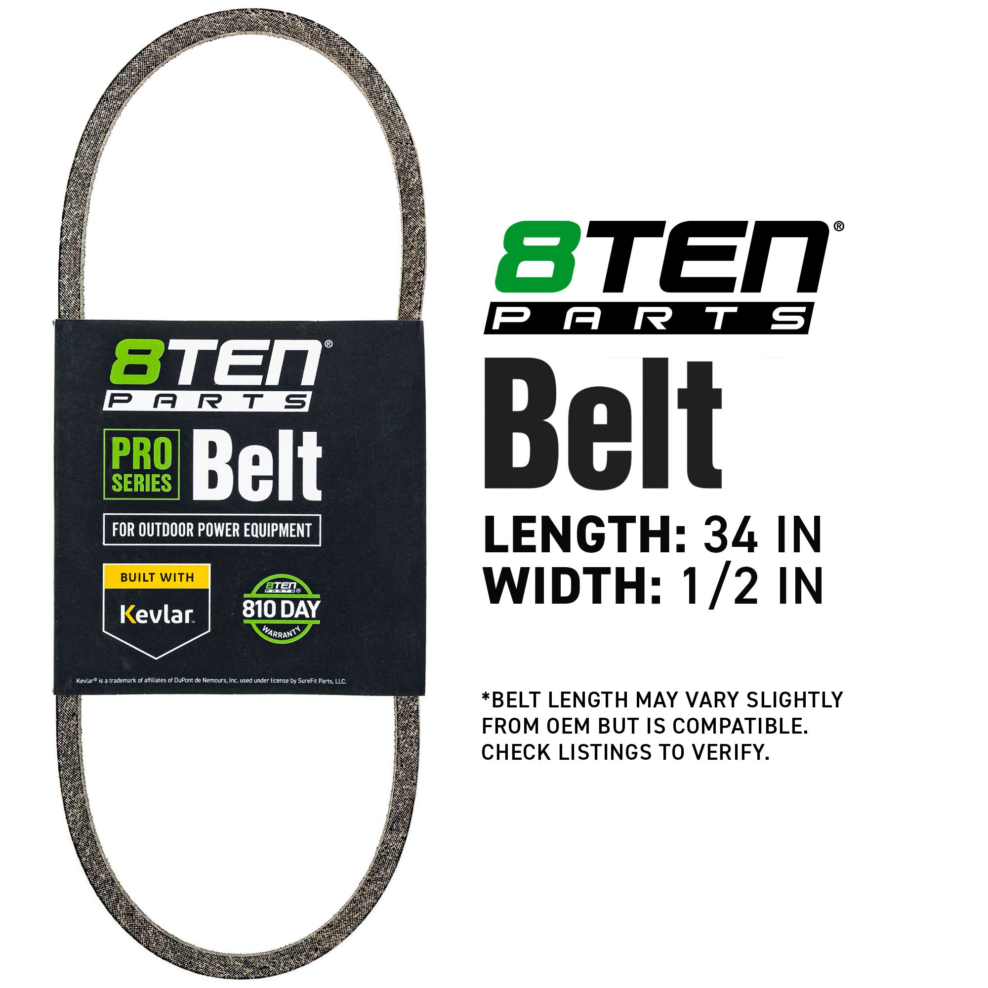 8TEN 810-CBL2933T Belt with Kevlar® for 960 950 416S 416H