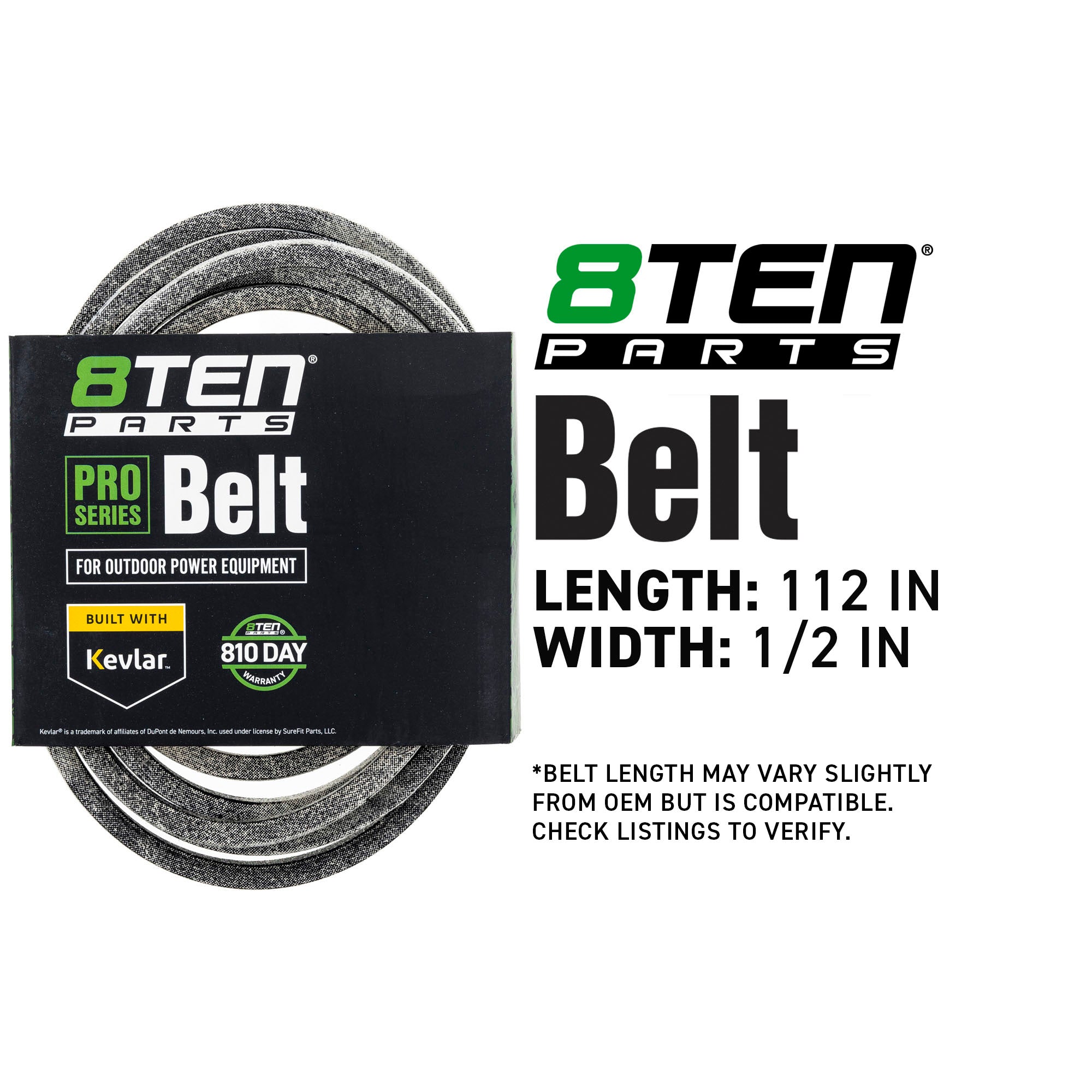 8TEN 810-CBL2934T Belt with Kevlar® for Y155H92RBA Y155H107RBA