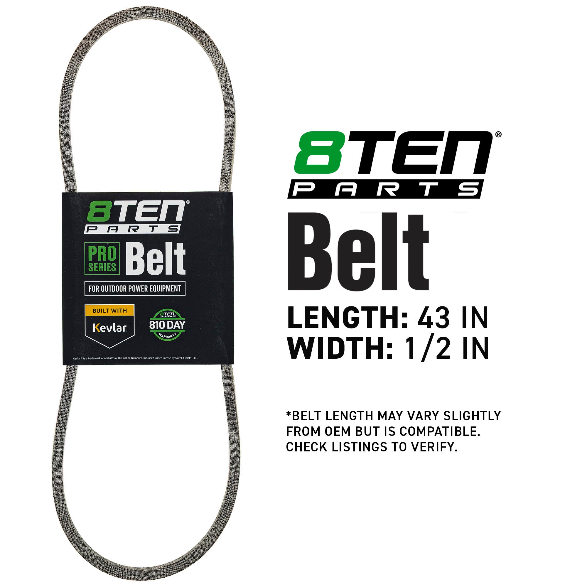 8TEN 810-CBL2938T Belt with Kevlar® for Z-Master Til Streak SSR-405