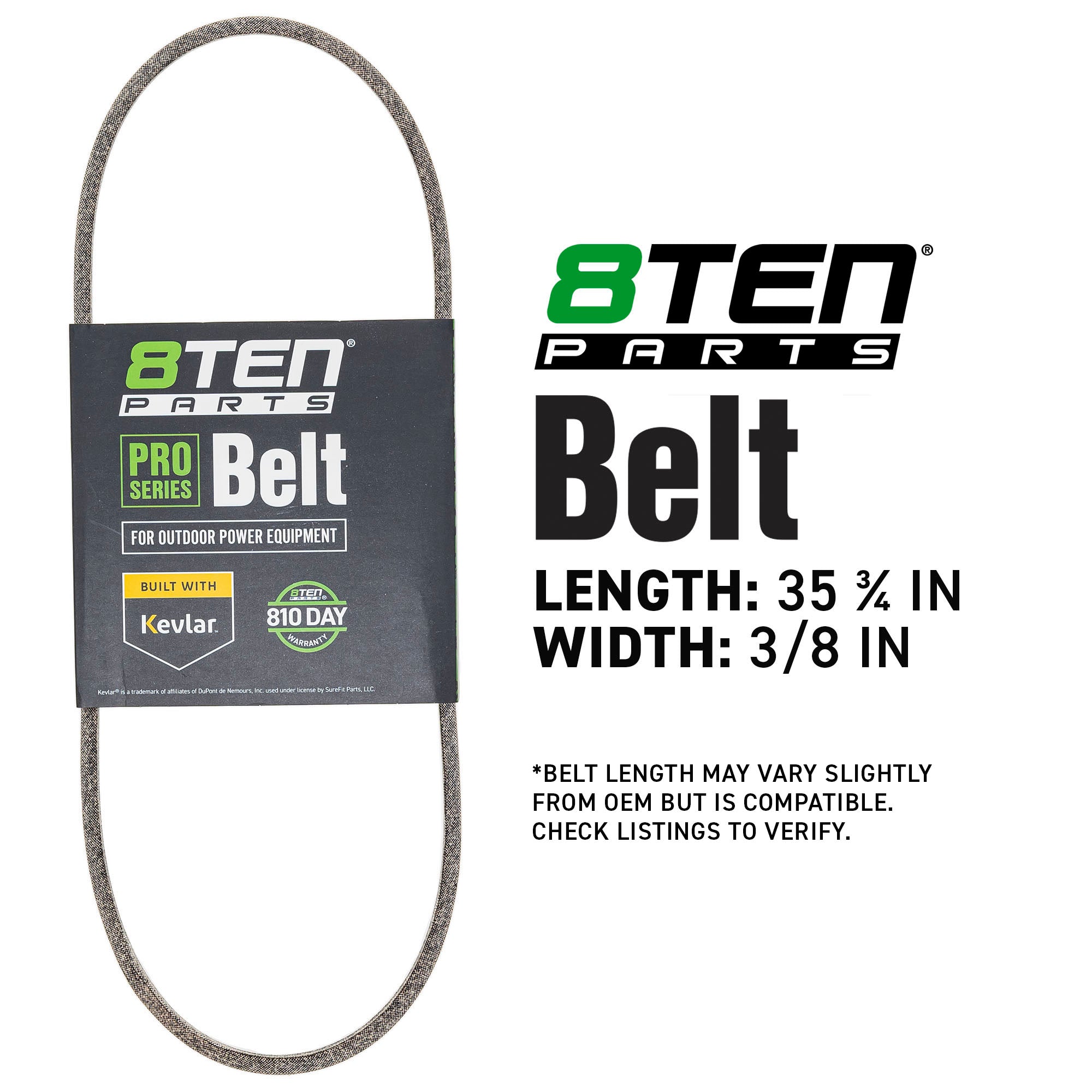 8TEN 810-CBL2930T Belt with Kevlar® for Tuff-Cut TBE550 TBE500 TB554