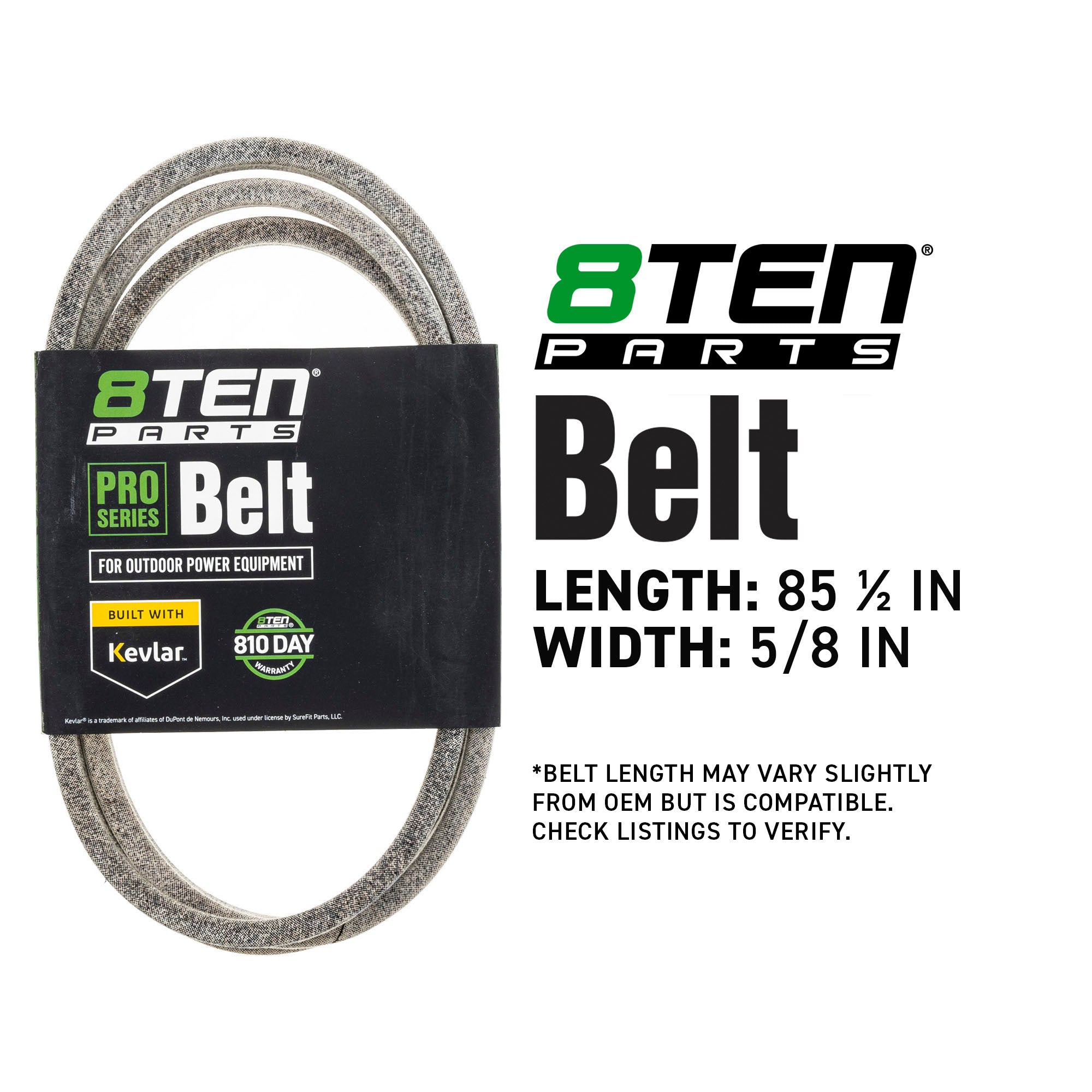 8TEN 810-CBL2931T Belt with Kevlar® for YTHK180 YTH2046 YTH18-46