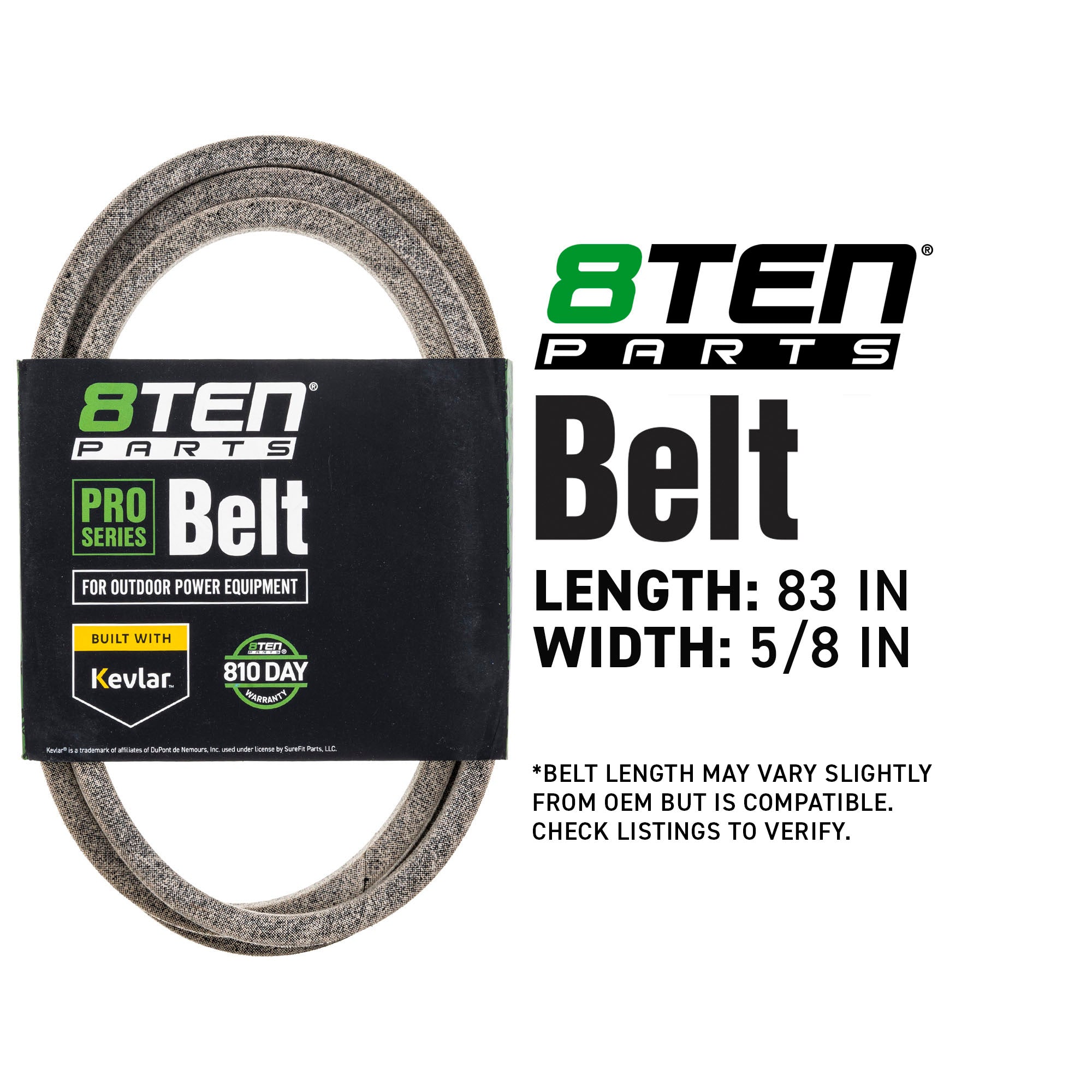 8TEN 810-CBL2943T Belt with Kevlar® for Pro Mid-Size LT-46 LT-42