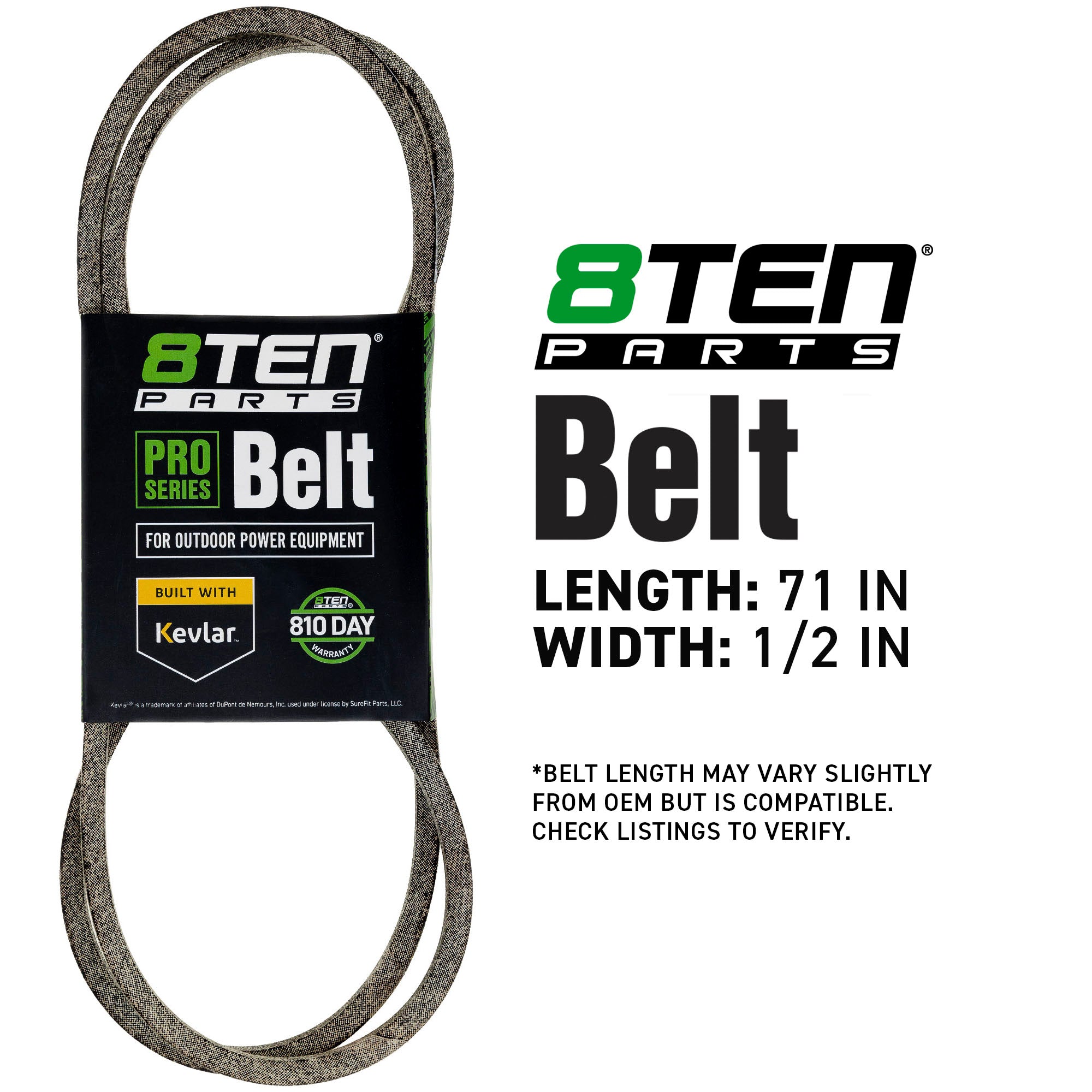 8TEN 810-CBL2944T Belt with Kevlar® for YT832 YT1238H YT1238G