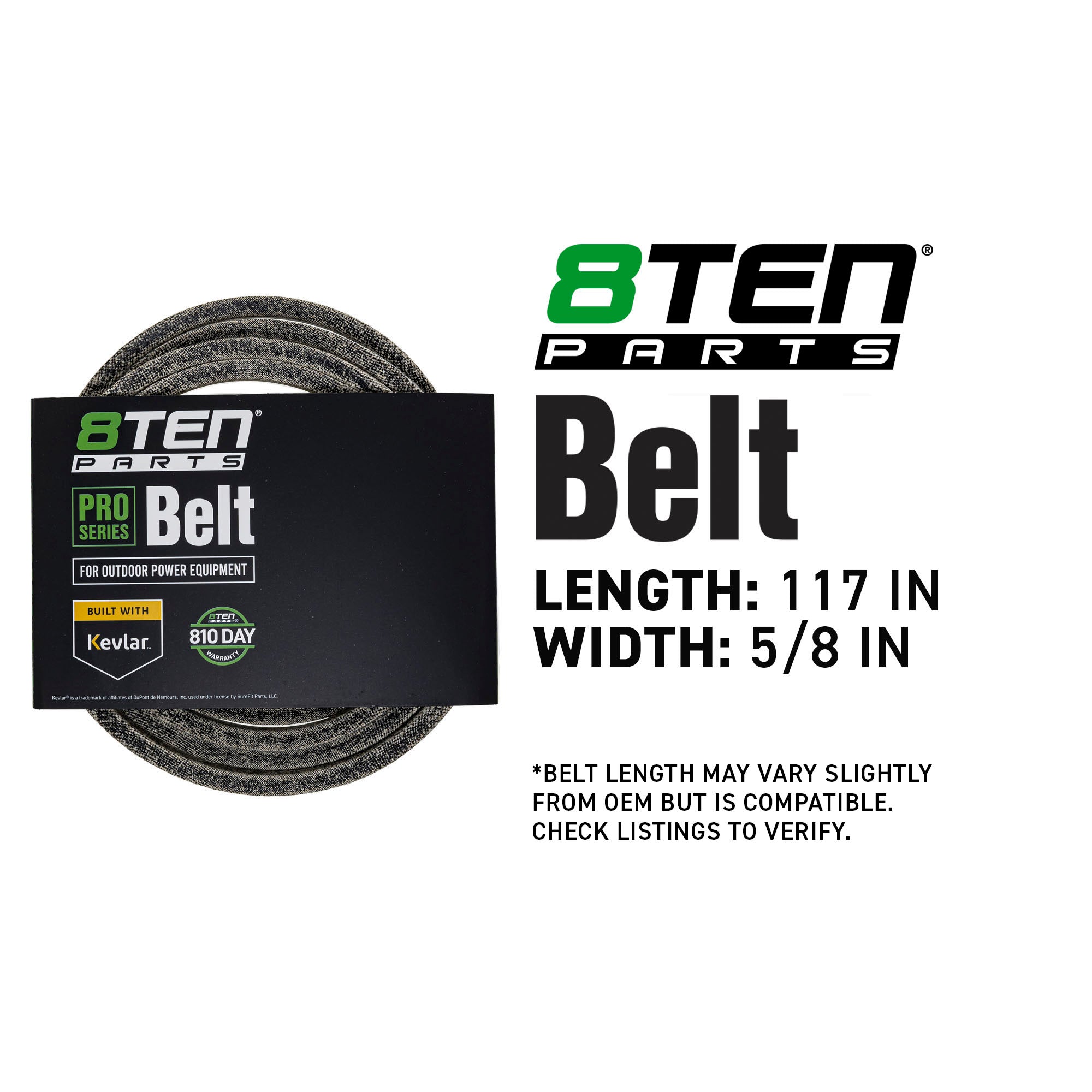 8TEN 810-CBL2947T Belt with Kevlar® for Wildcat Tiger STHM-23CV