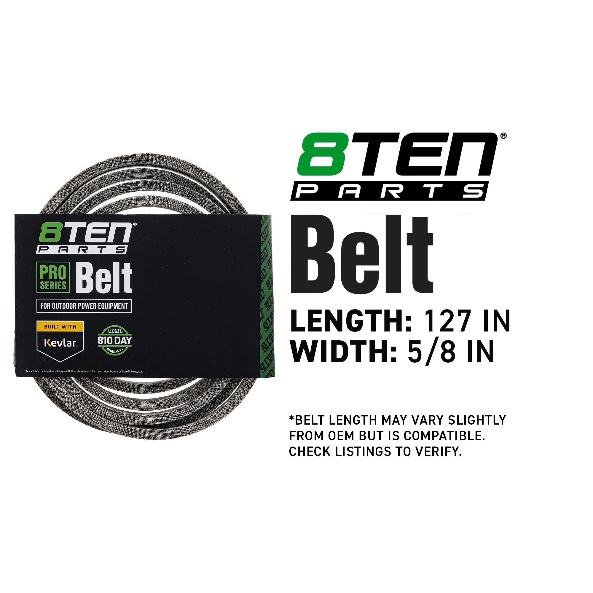 8TEN 810-CBL2953T Belt with Kevlar® for Zoom YTH24V42LS YTH23V42LS