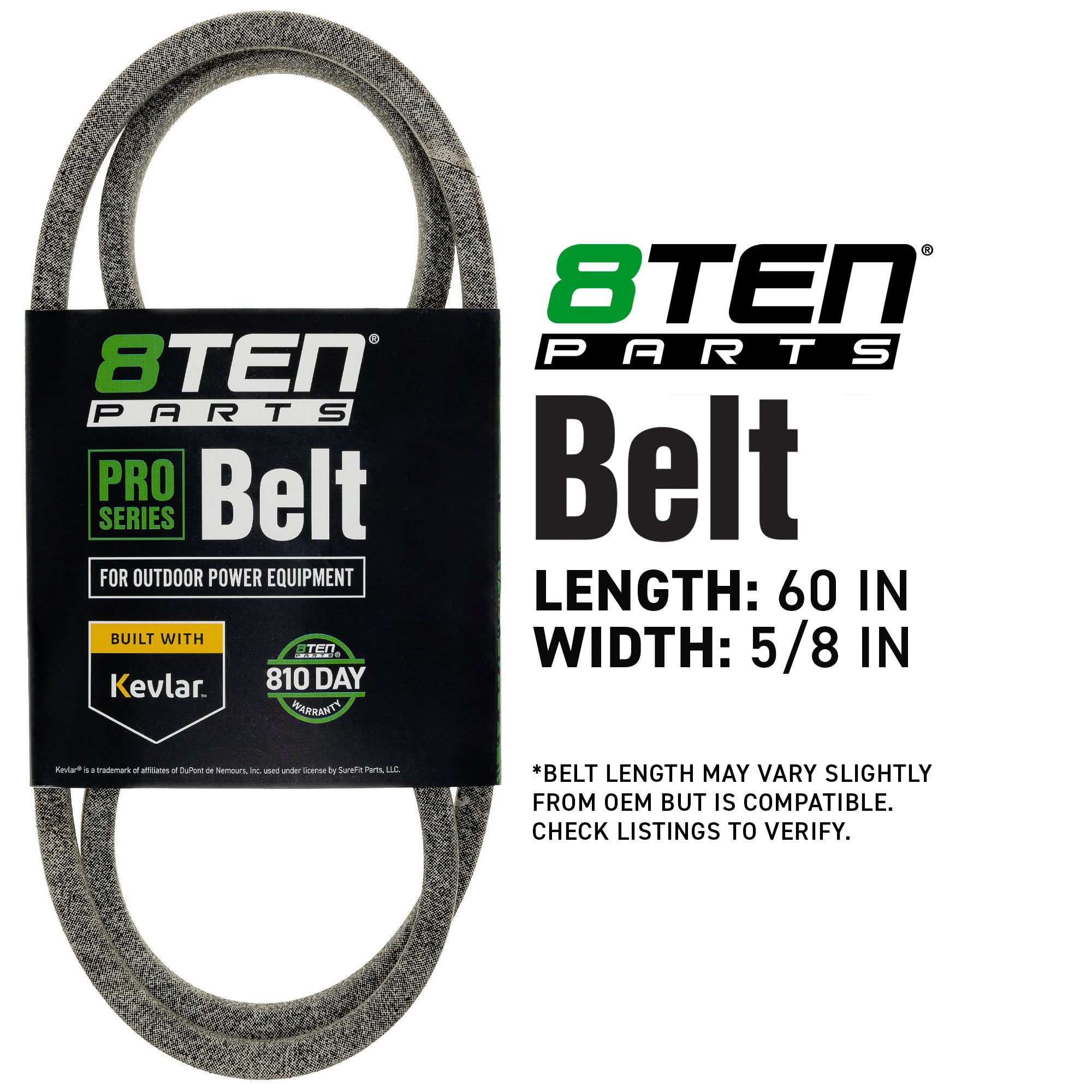 8TEN 810-CBL2950T Belt with Kevlar® for Series Pro Power Outdoor