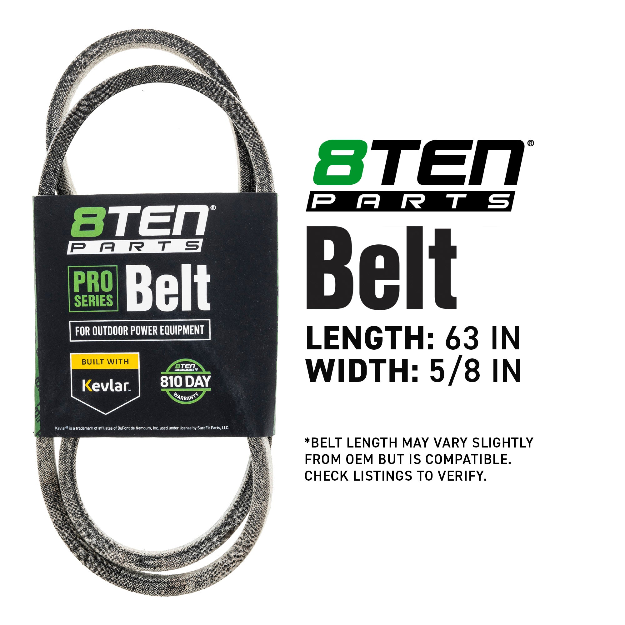 8TEN 810-CBL2962T Belt with Kevlar® for Pro HT-R3811 H4013 Deere