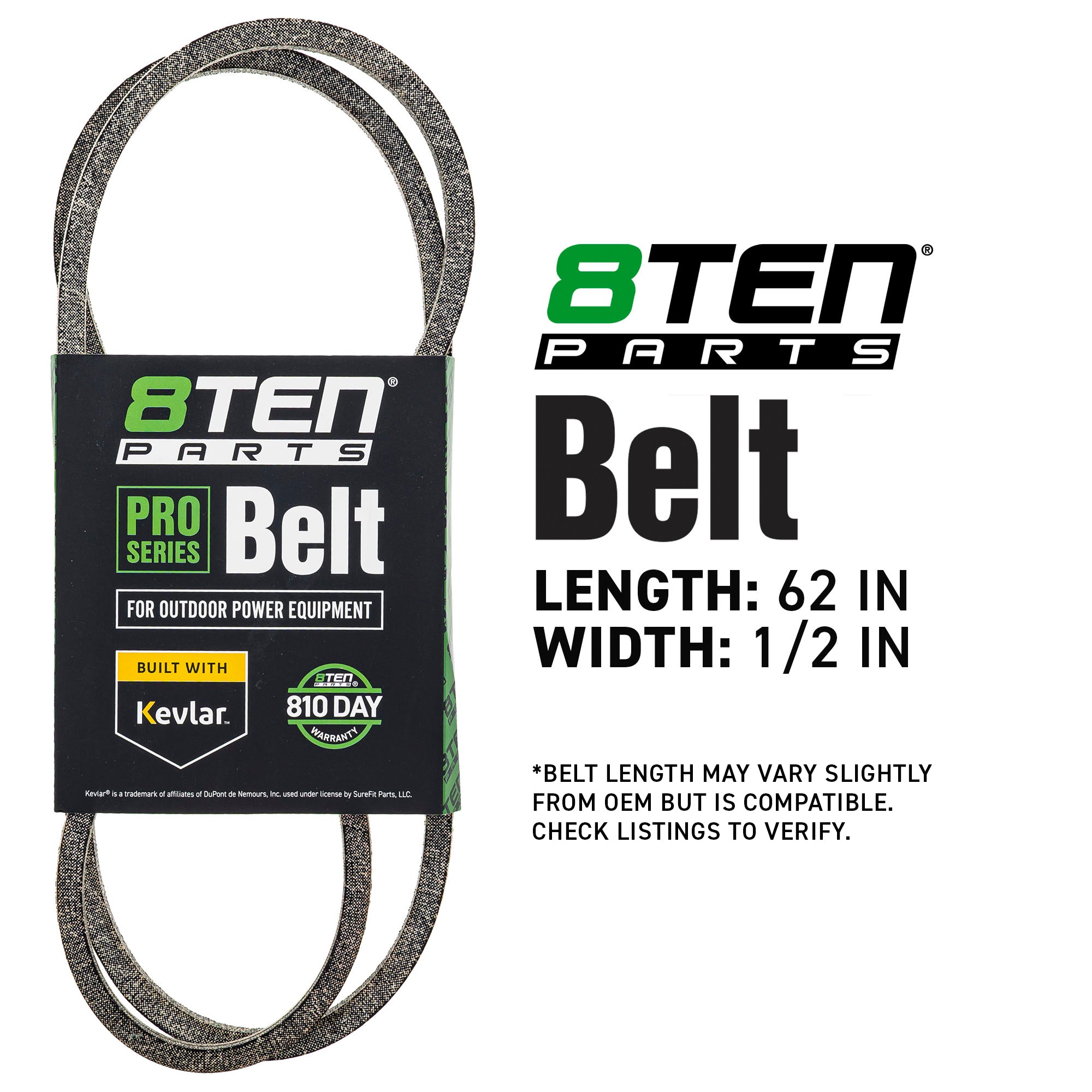 8TEN 810-CBL2965T Belt with Kevlar® for RZT-34 Pro Power Penney