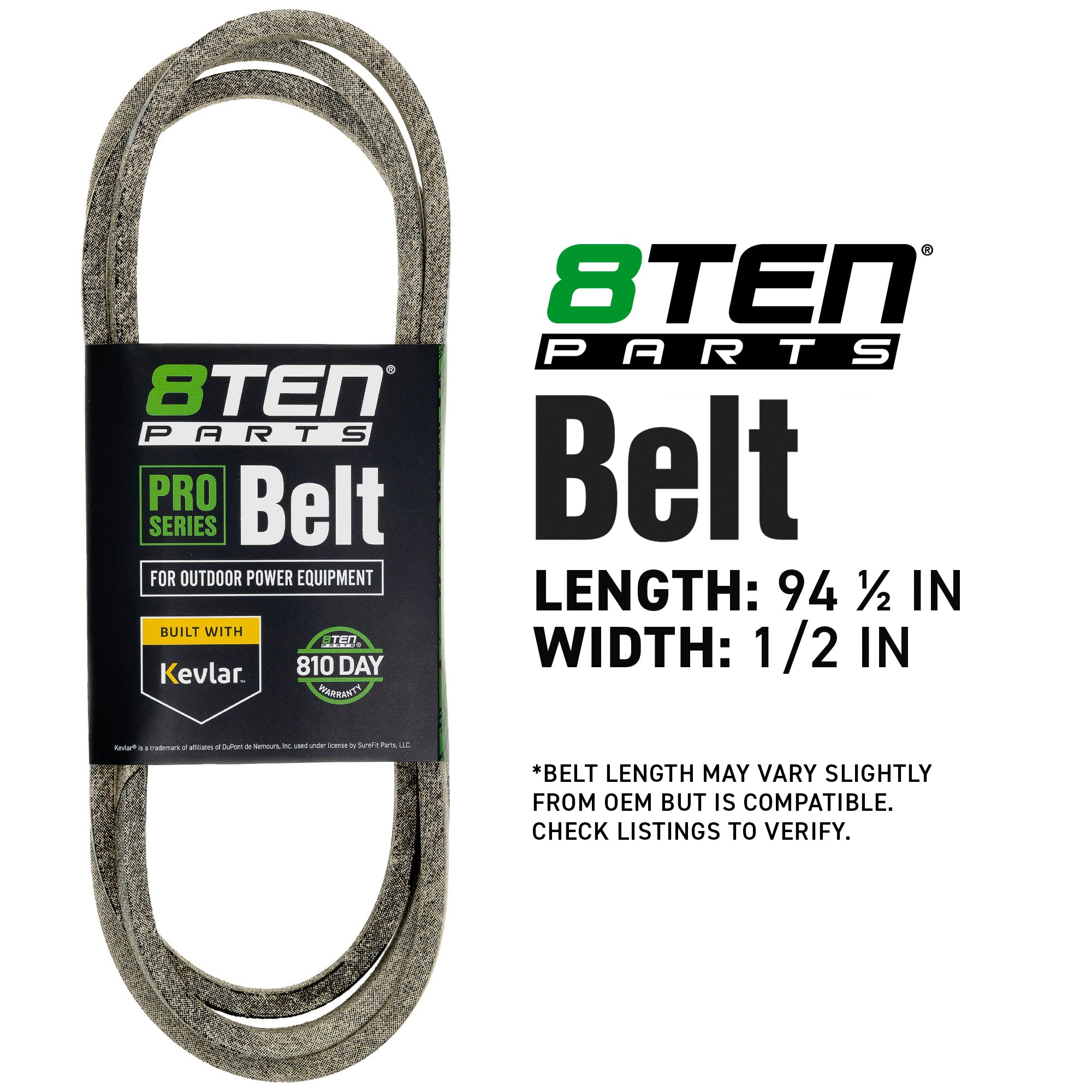 8TEN 810-CBL2960T Belt with Kevlar® for Pro MSD110 MSD100 GT2500AR