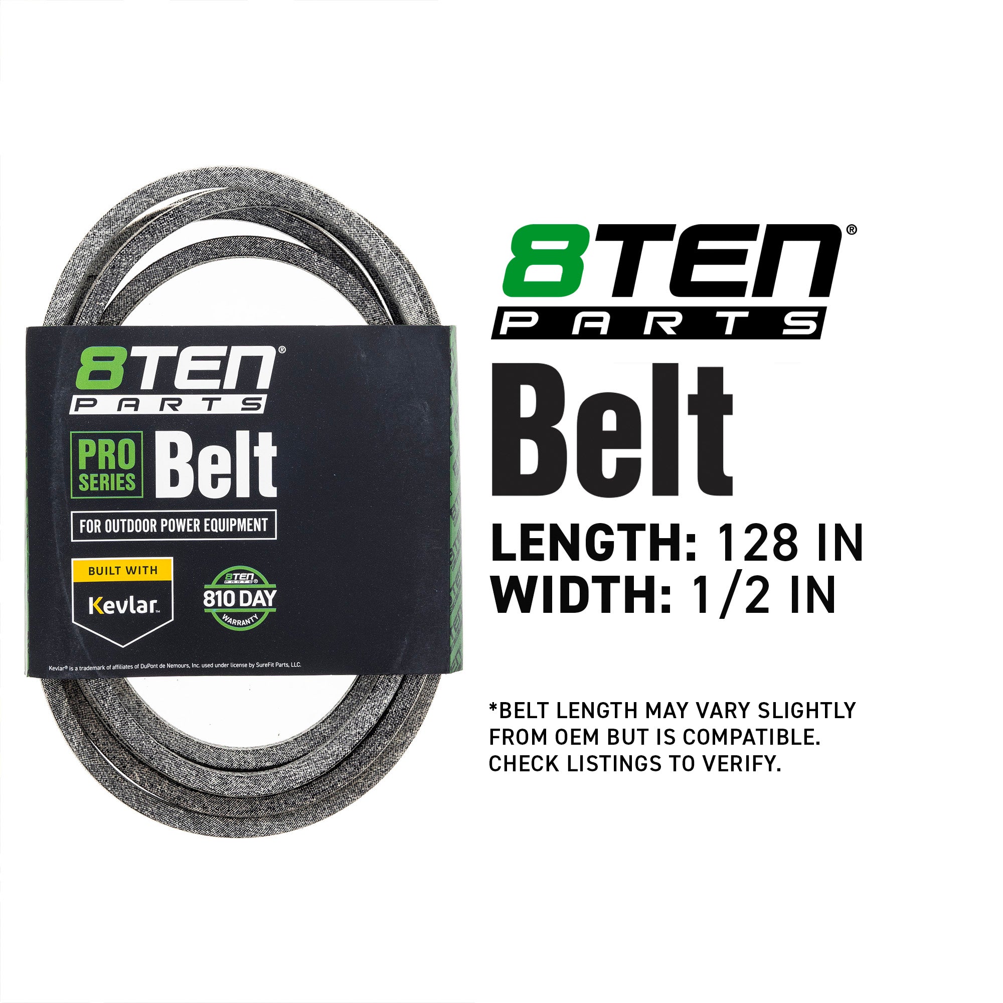 8TEN 810-CBL2961T Belt with Kevlar® for ZT Zoom Yellow Pro-Master