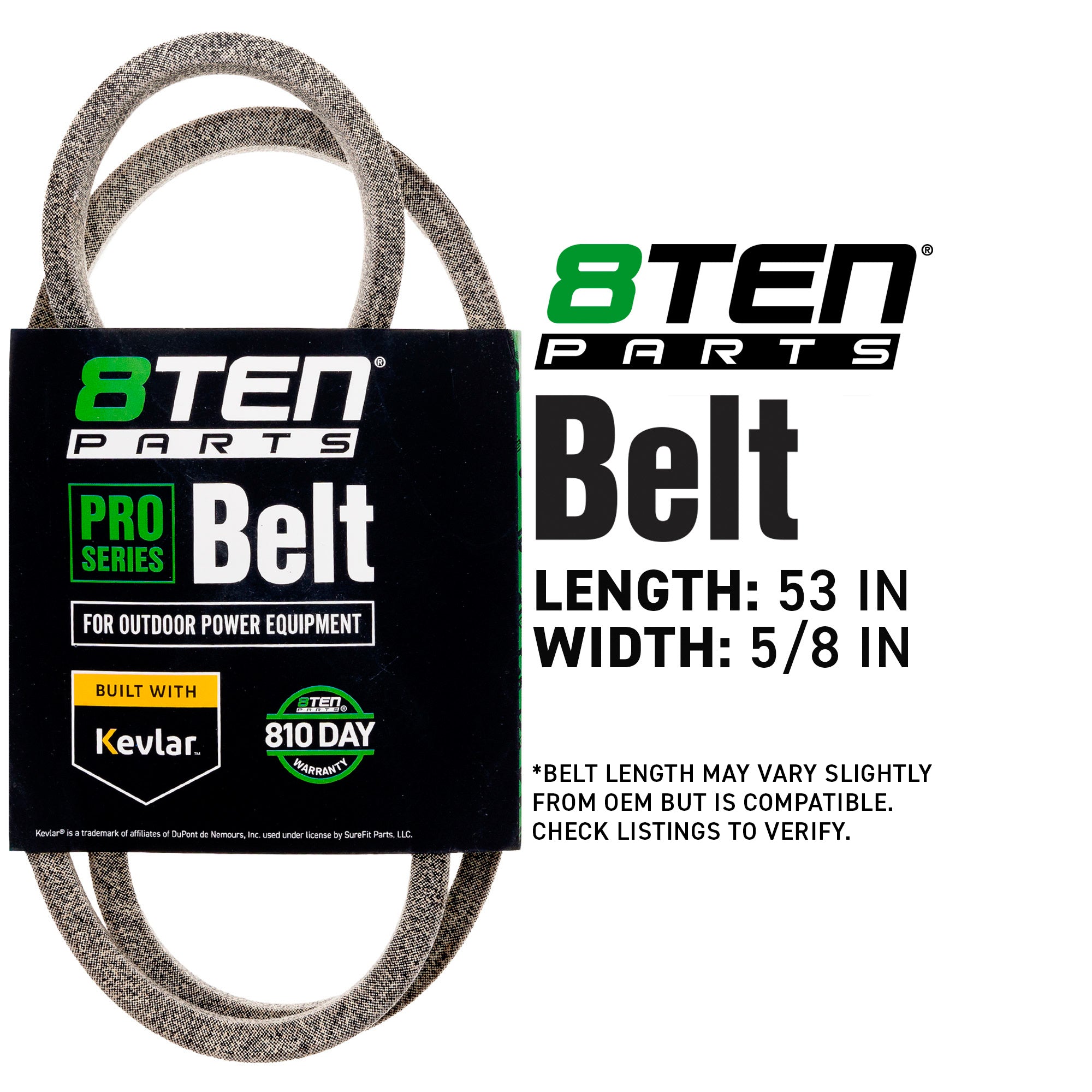8TEN 810-CBL2975T Belt with Kevlar® for Tiger ProCut Deere